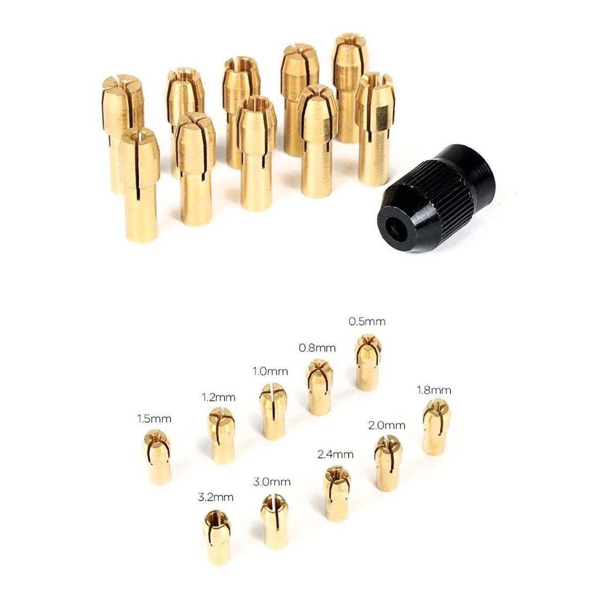 GENERICO - Mandriles Para Dremel - Porta Brocas Set X 11 Pzas