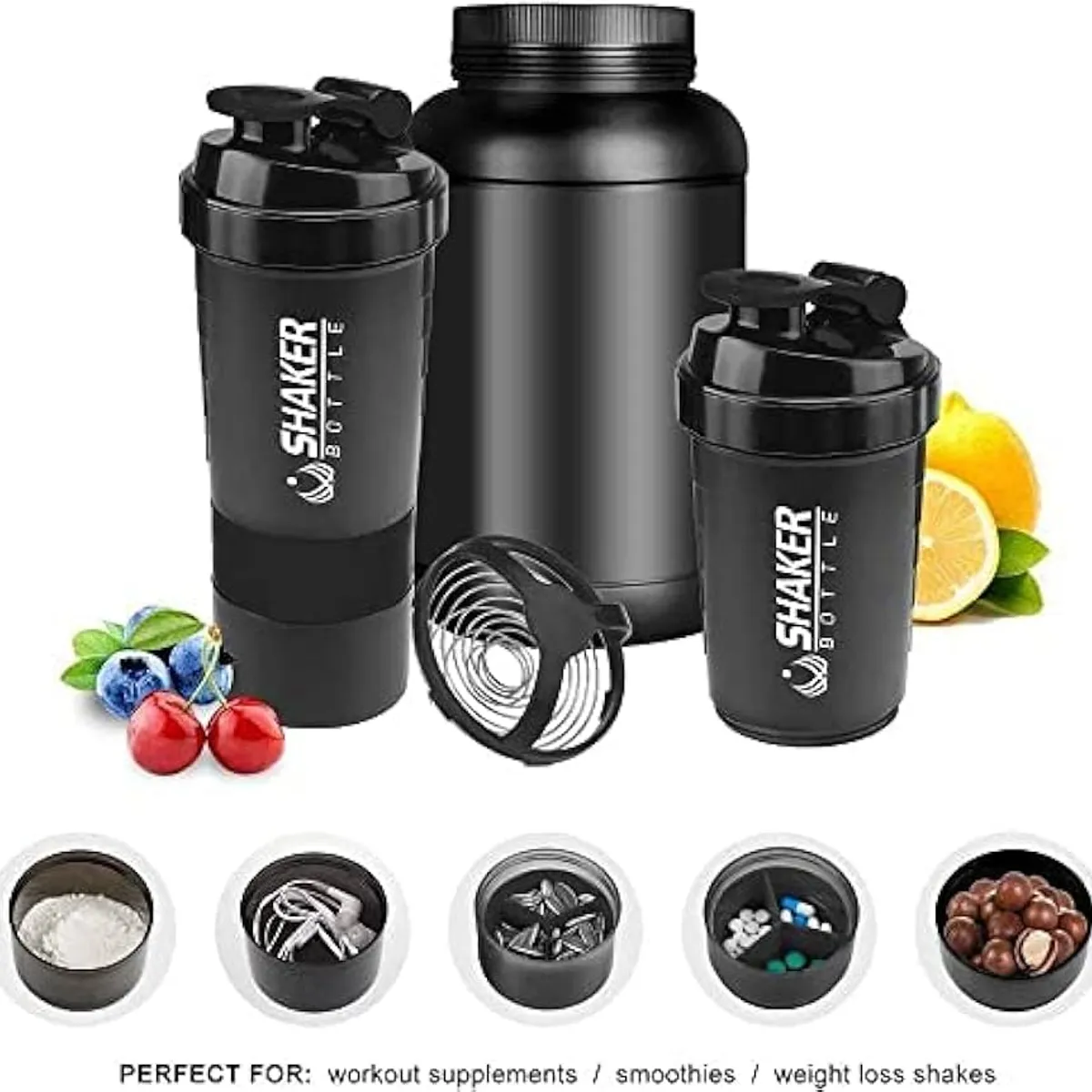 GENERICO - SHAKER TOMATODO MEZCLADOR DE PROTEINA GIMNASIO 500 ML