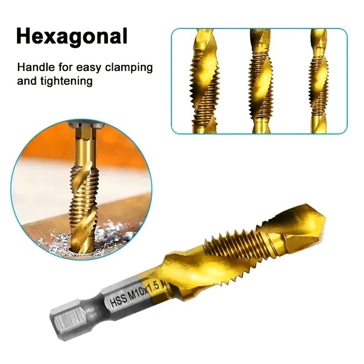 GENERICO - Broca Macho Para Roscar Set X 6 Pzas