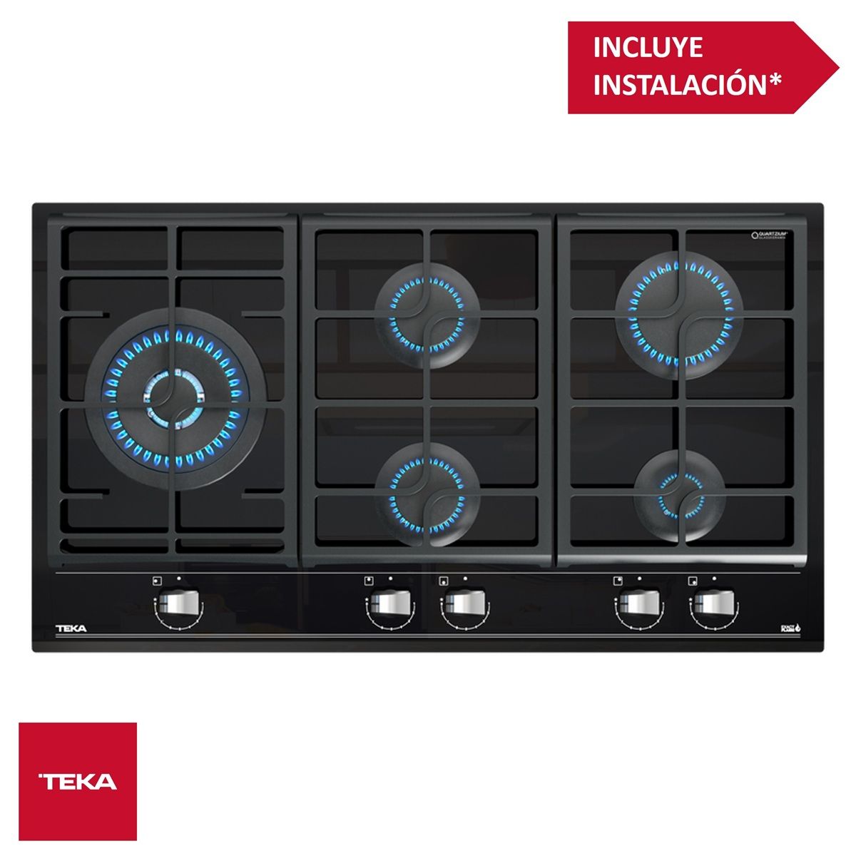TEKA - Cocina Empotrable a Gas 5 Hornillas 90cm GZC 95320 XBB TEKA
