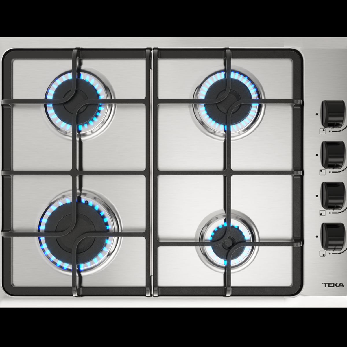 TEKA - Cocina Empotrable a Gas 4 Hornillas 60cm HLX 540 KBB0C IX