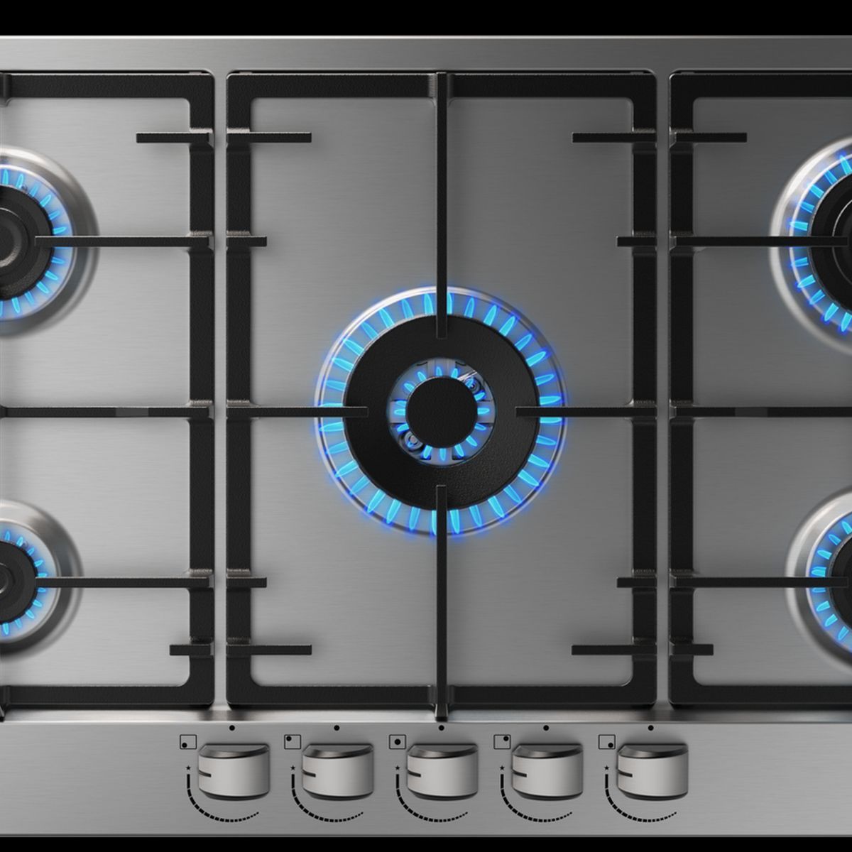 TEKA - Cocina Empotrable a Gas 5 Hornillas 86cm GSC 95330 SBA IX