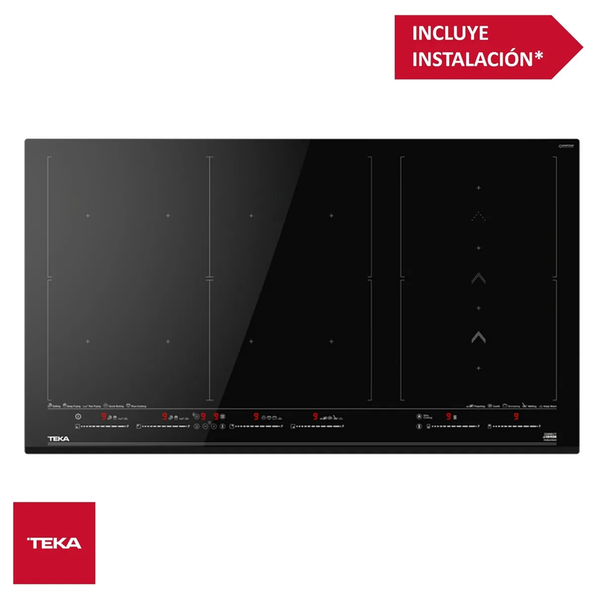 Teka - Cocina Empotrable Inducción 90cm 6 Hornillas Wi-Fi Home IZF 99770 MST TEKA
