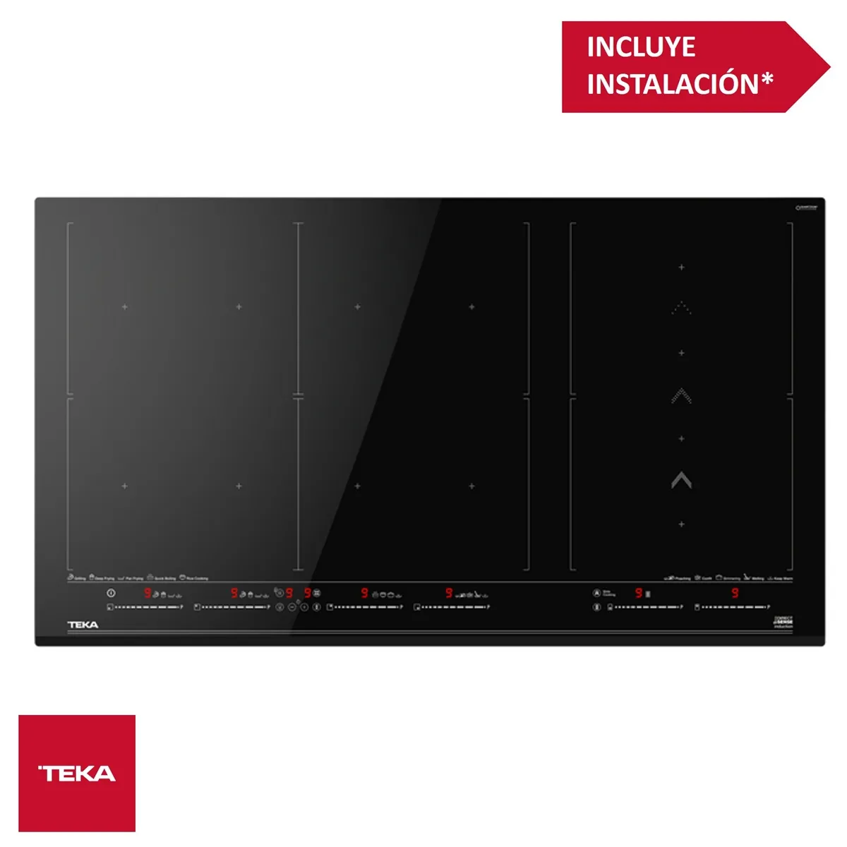 Teka - Cocina Empotrable Inducción 90cm 6 Hornillas Wi-Fi Home IZF 99770 MST TEKA