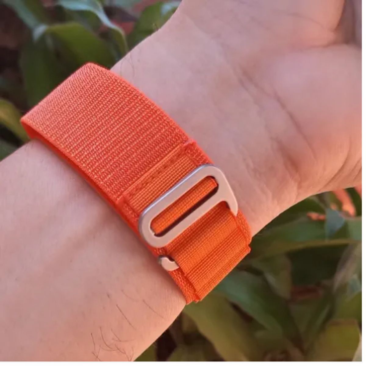 GENERICO - Correa Nylon con Hebilla para Apple Watch 49mm - ORANGE