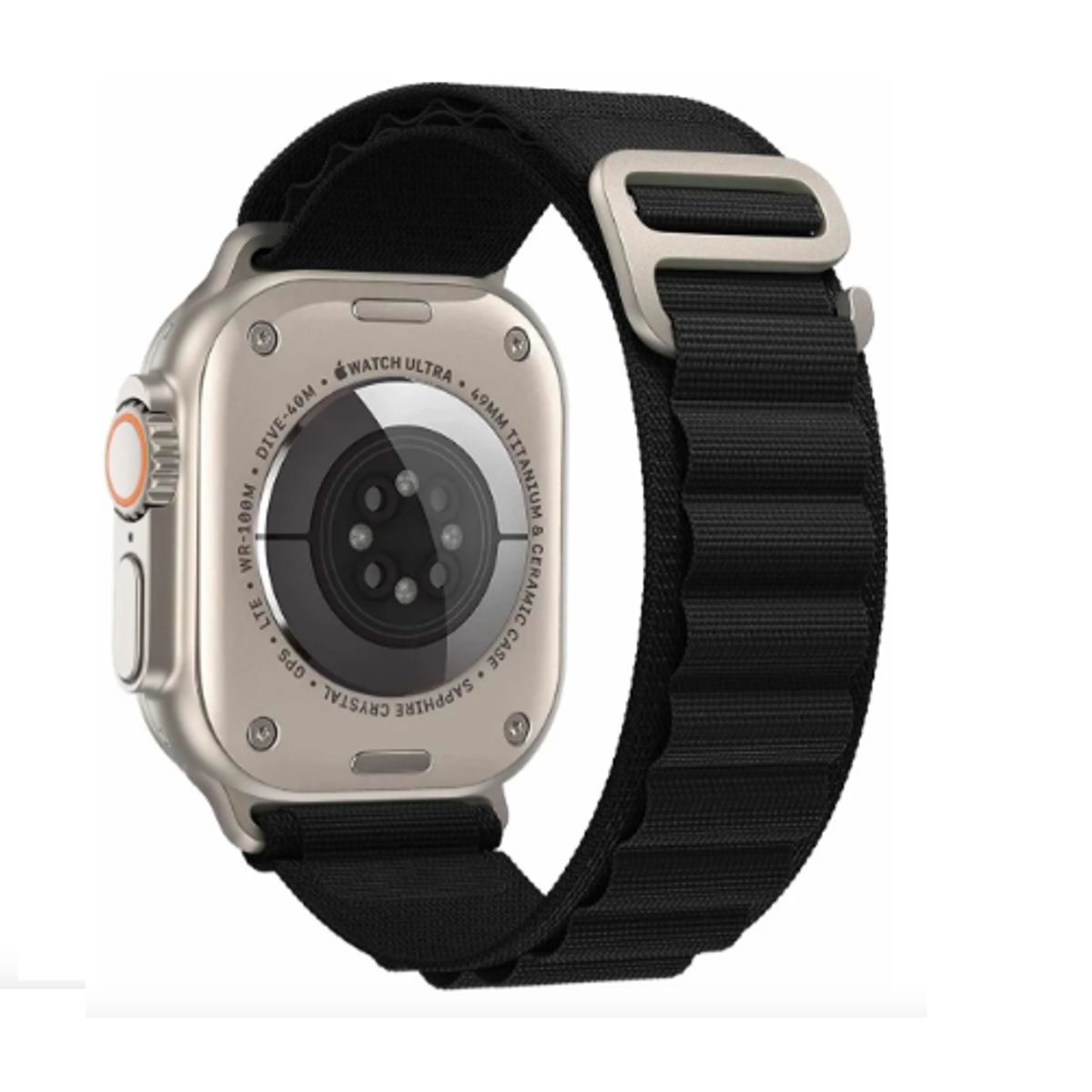 GENERICO - Correa Nylon con Hebilla para Apple Watch 46mm - NEGRO