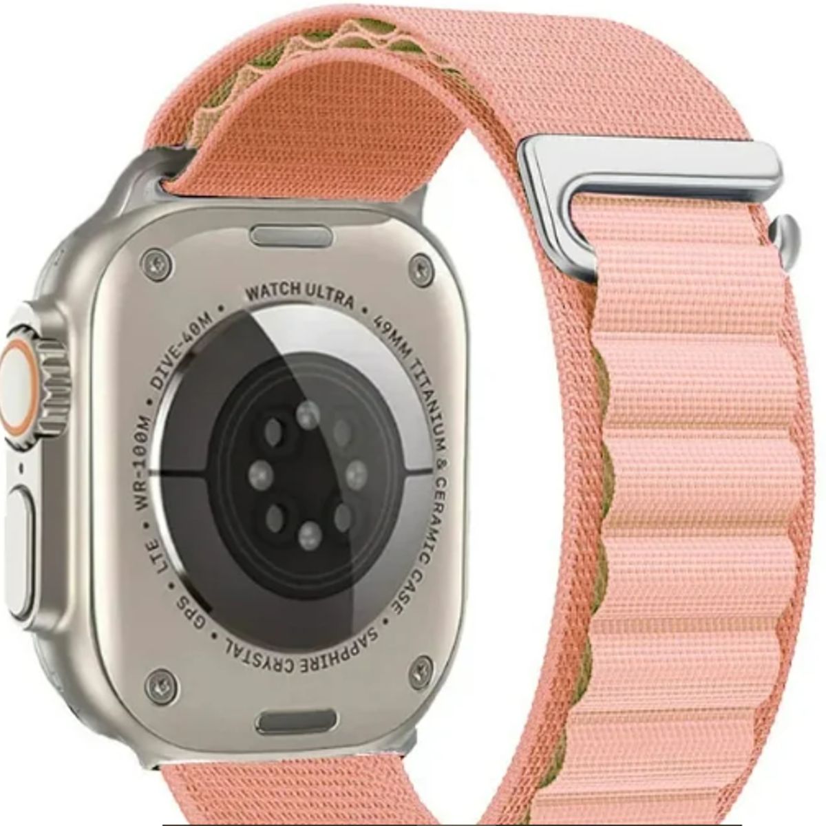 GENERICO - Correa Nylon con Hebilla para Apple Watch 44mm - ROSADO