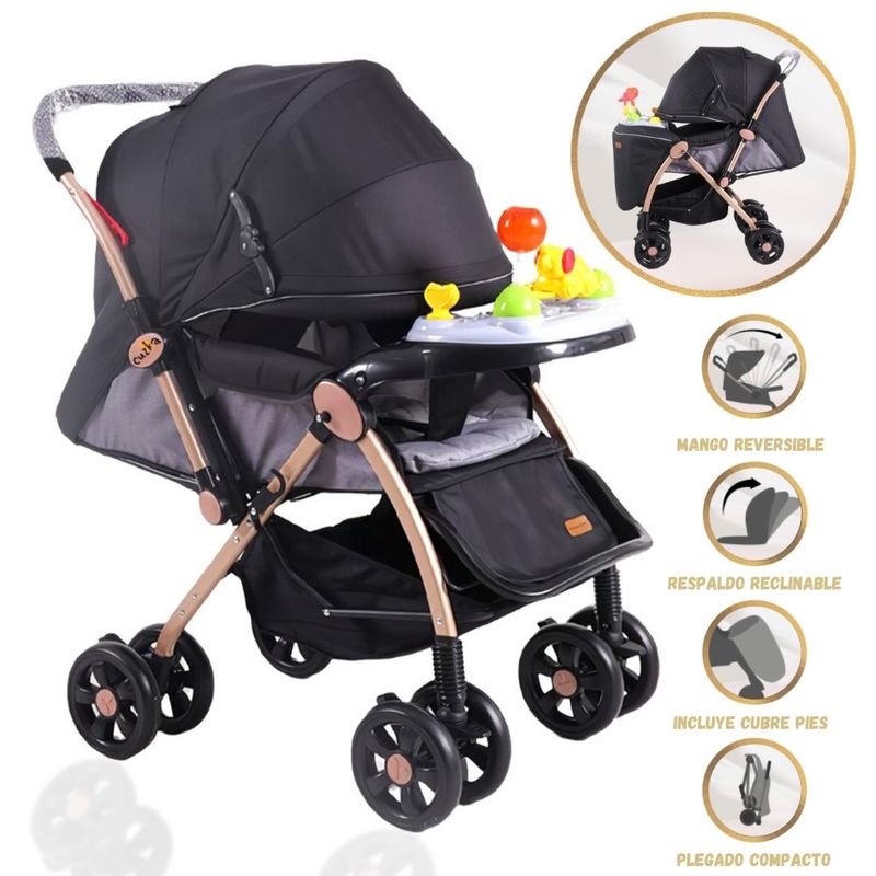 CONFORT - Coche Cuna para Bebé Musical «SUMMER» Black