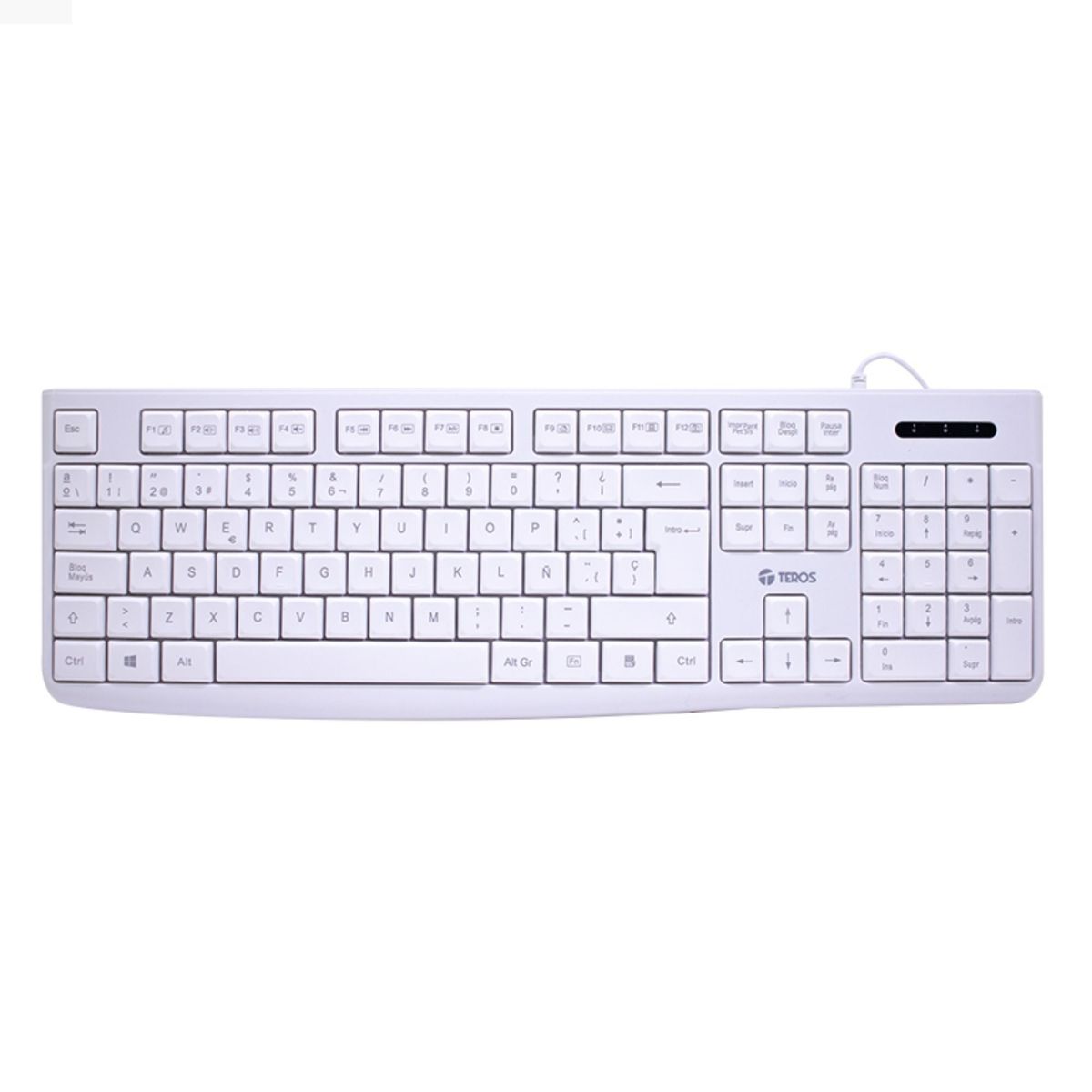 TEROS - TECLADO ESTANDAR TEROS TE-4069S USB 2.0 BLANCO