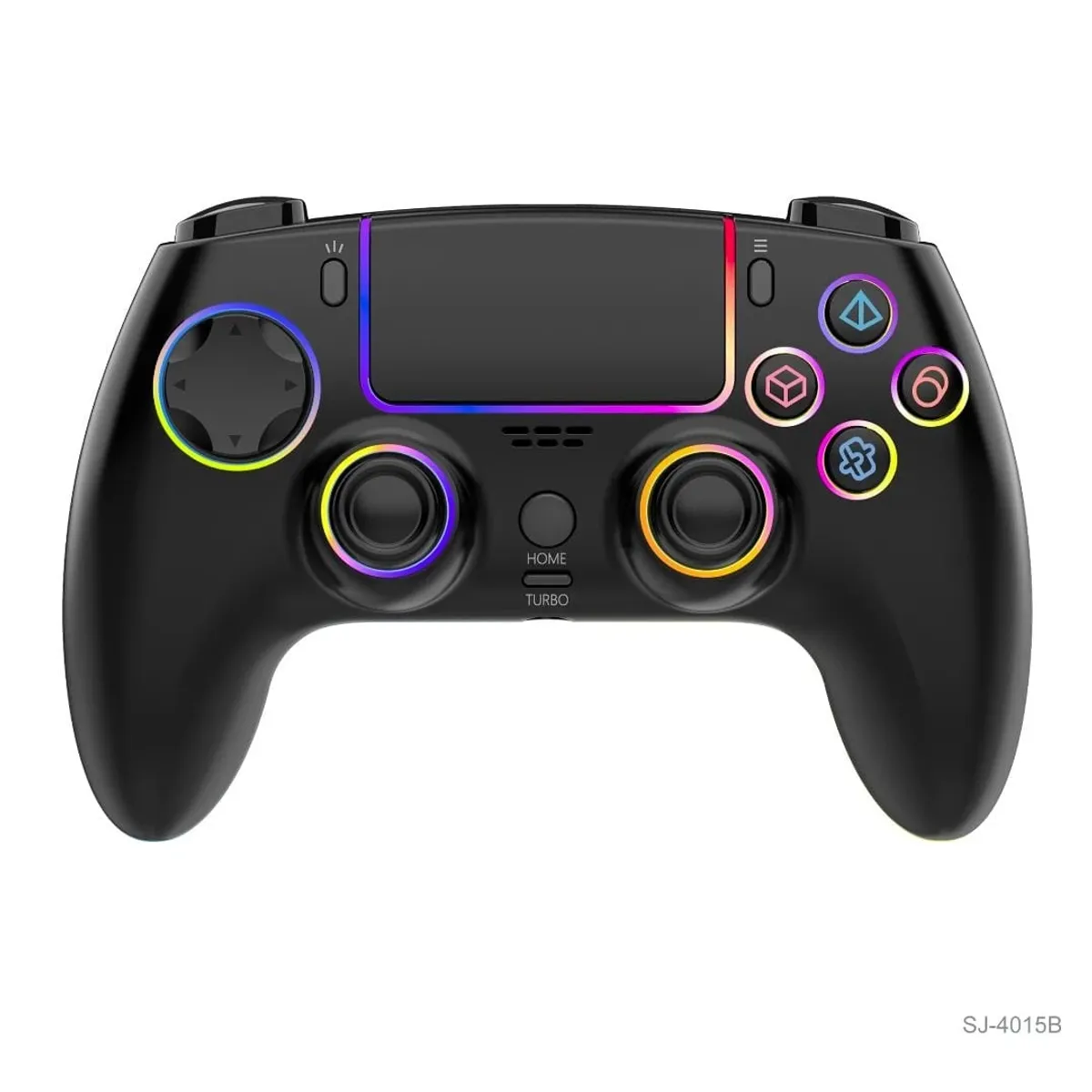 SEISA - Mando PS4 Inalámbrico Negro con 4 Efectos de Luz SEISA SJ-4015B