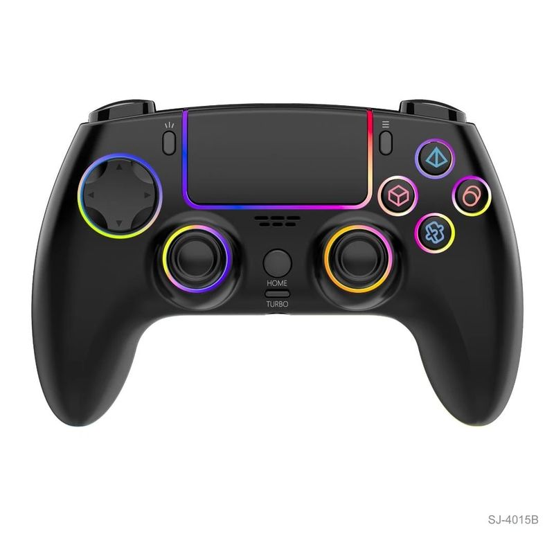 SEISA - Mando PS4 Inalámbrico Negro con 4 Efectos de Luz SEISA SJ-4015B