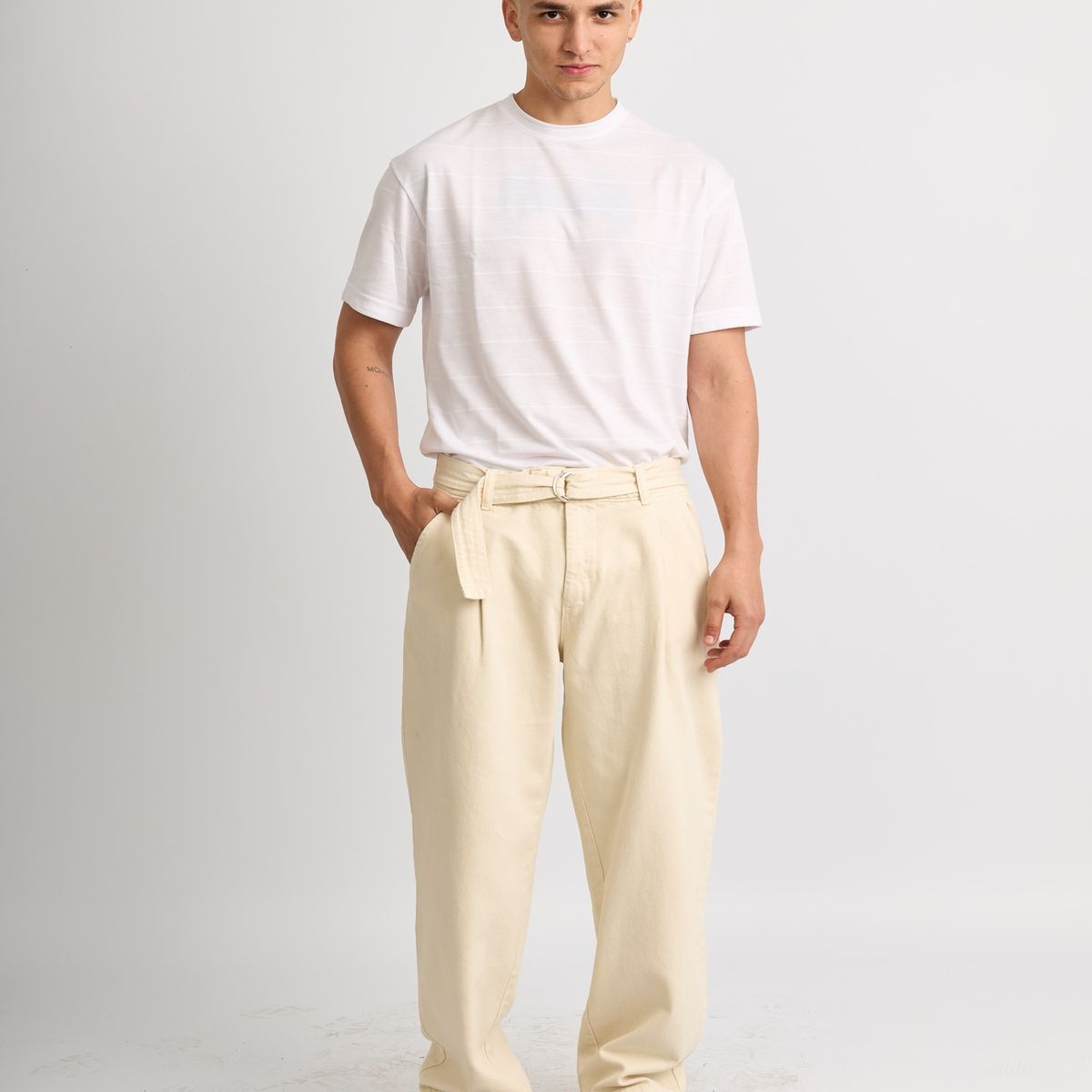 ISAGUE - Pantalon Drill Cinturon Hombre