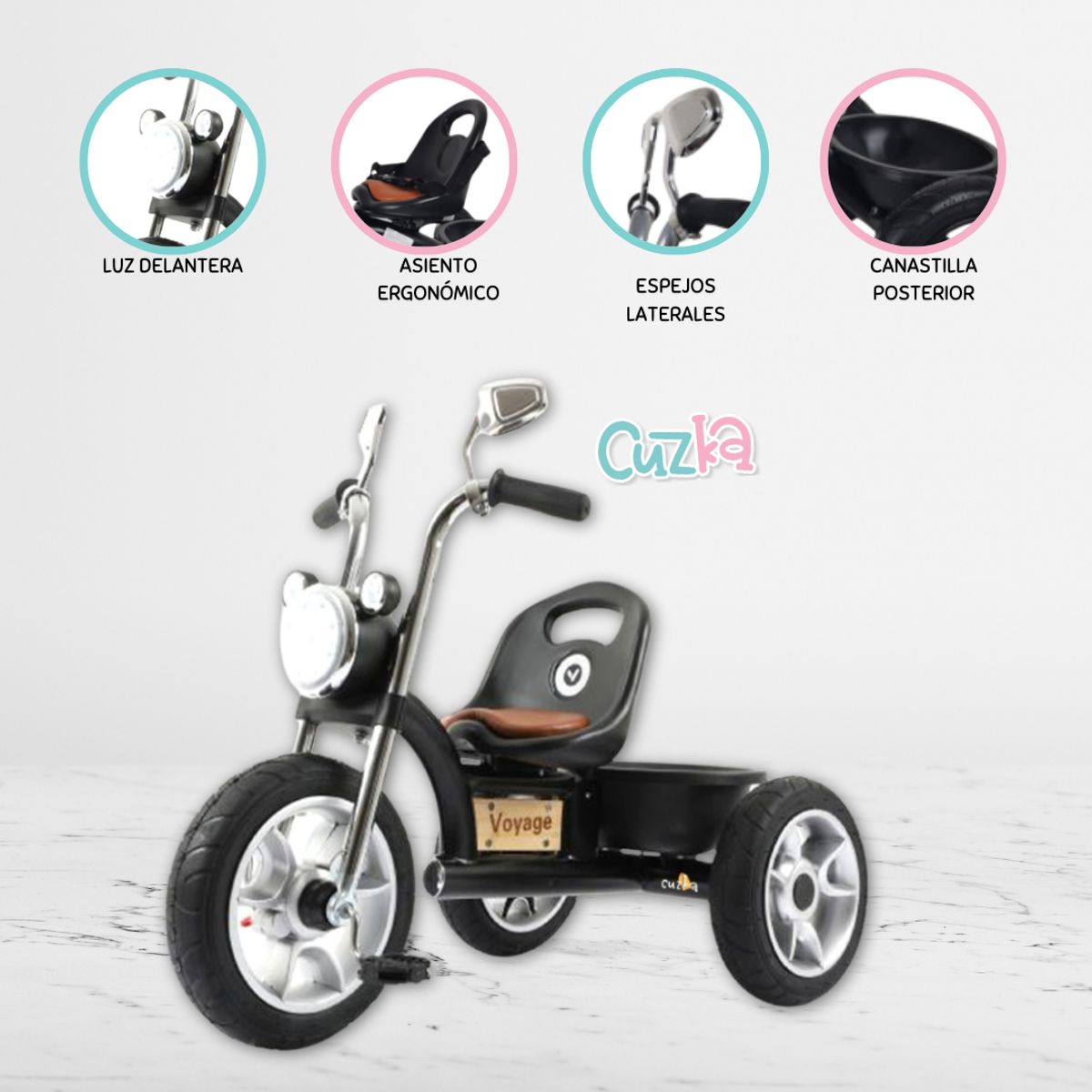 VOYAGE - Triciclo Musical VOYAGE «CHAVITO» Black