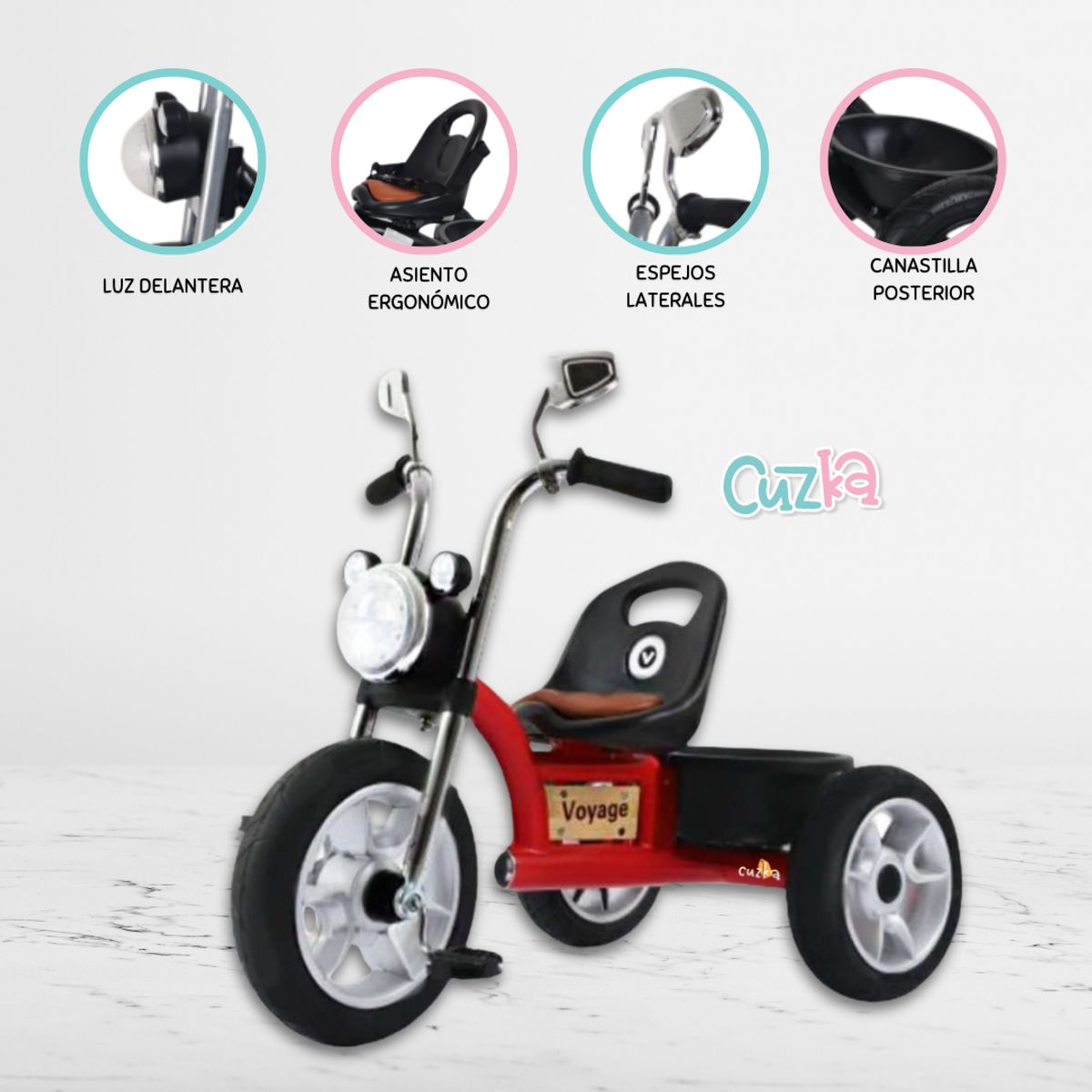 VOYAGE - Triciclo Musical VOYAGE «CHAVITO» Red