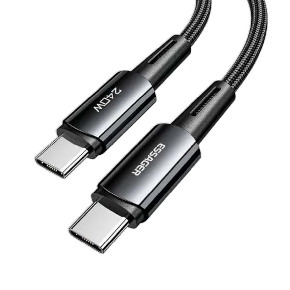 ESSAGER - Cable de Carga Rapida Essager  USB C- USB C 240W de 1m Color Negro