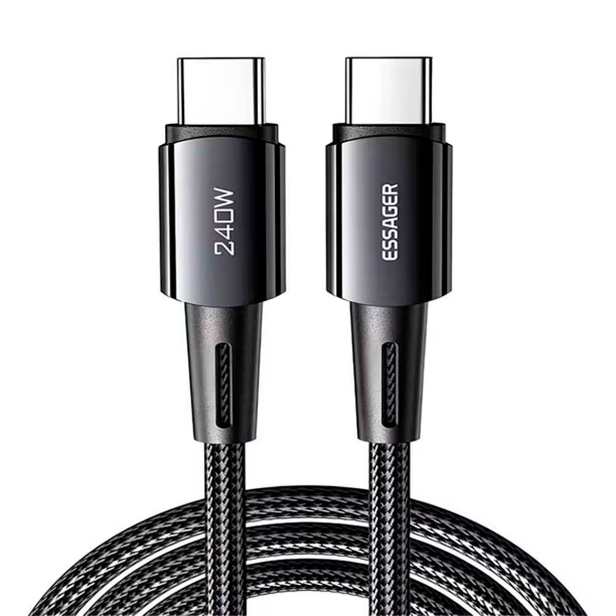 ESSAGER - Cable de Carga Rapida Essager  USB C- USB C 240W de 1m Color Negro