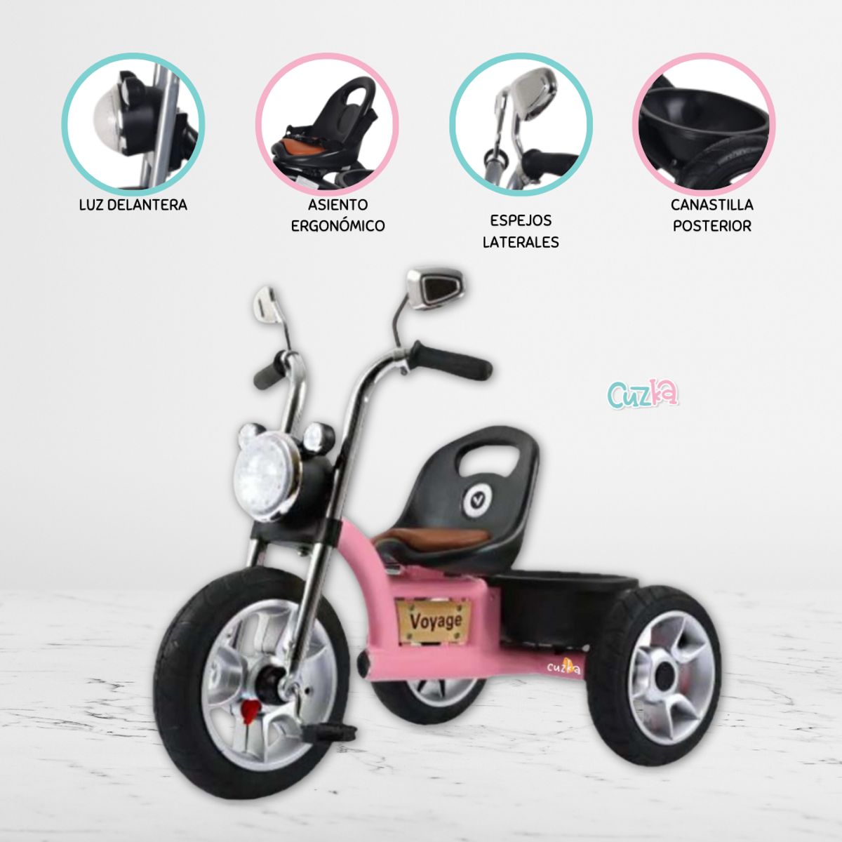 VOYAGE - Triciclo Musical VOYAGE «CHAVITO» Pink