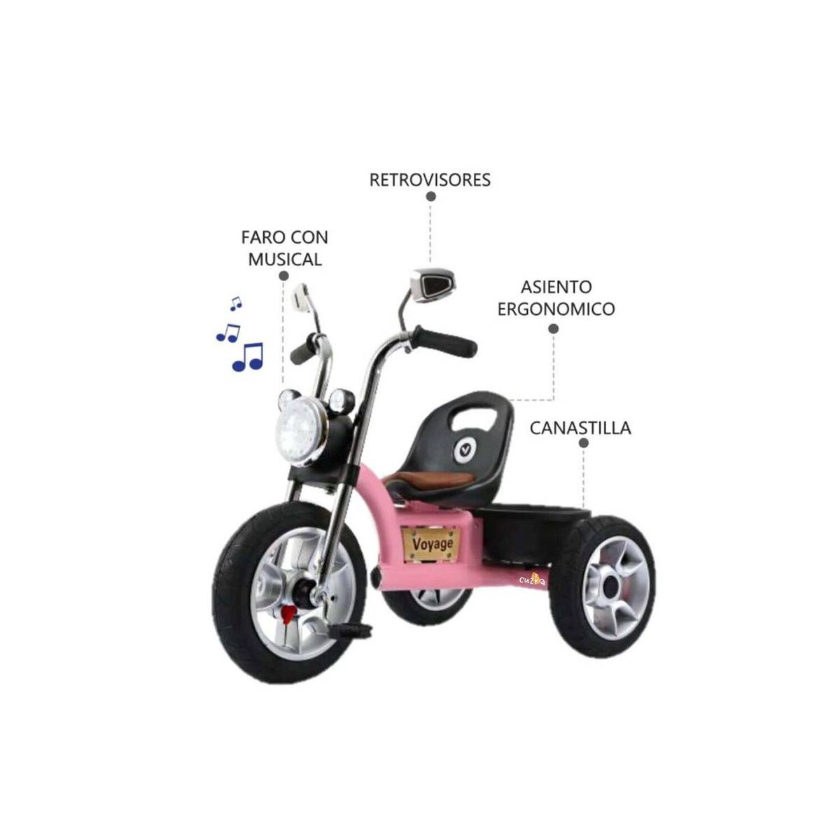 VOYAGE - Triciclo Musical VOYAGE «CHAVITO» Pink