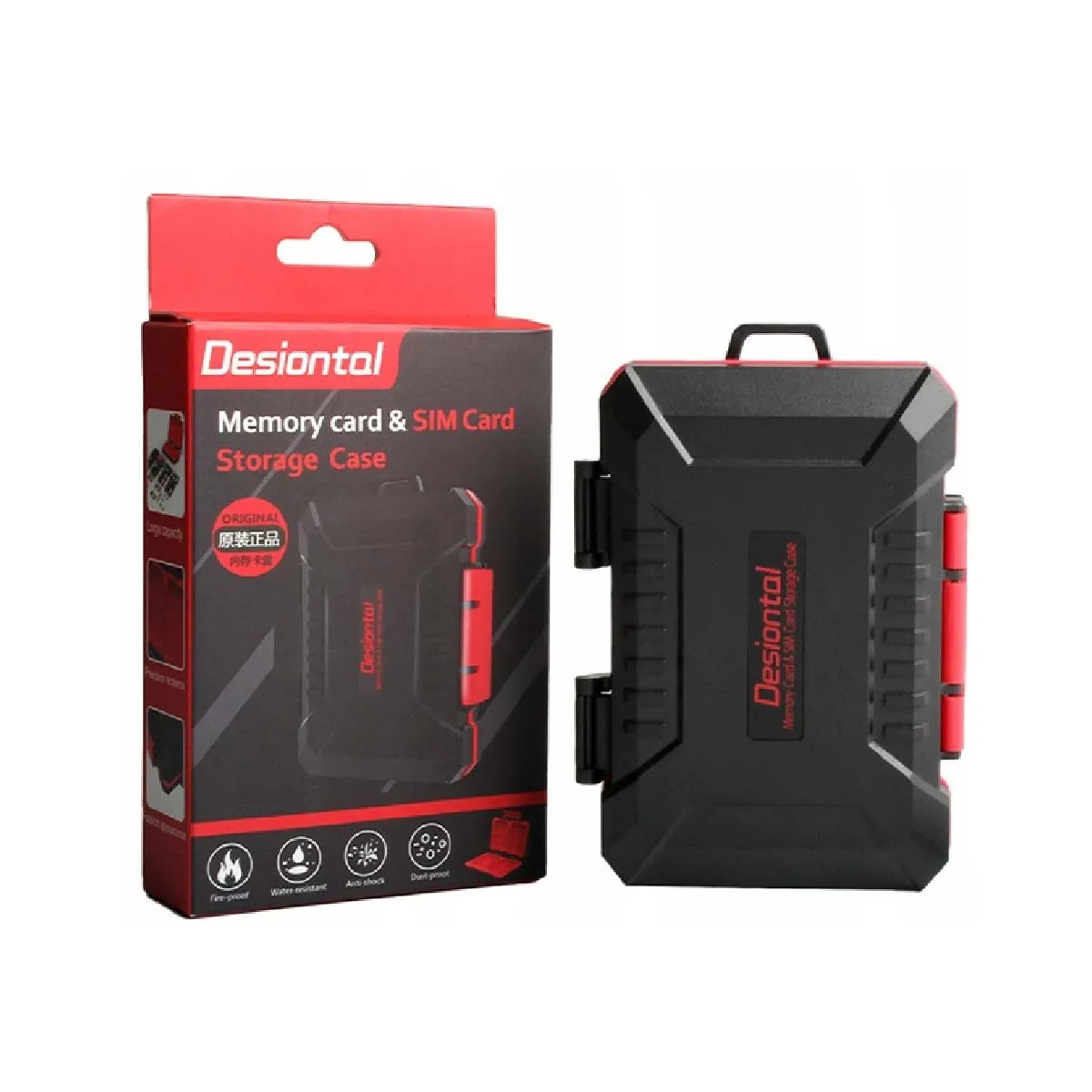 GENERICO - Estuche para memoria SD TF SIM Color Negro
