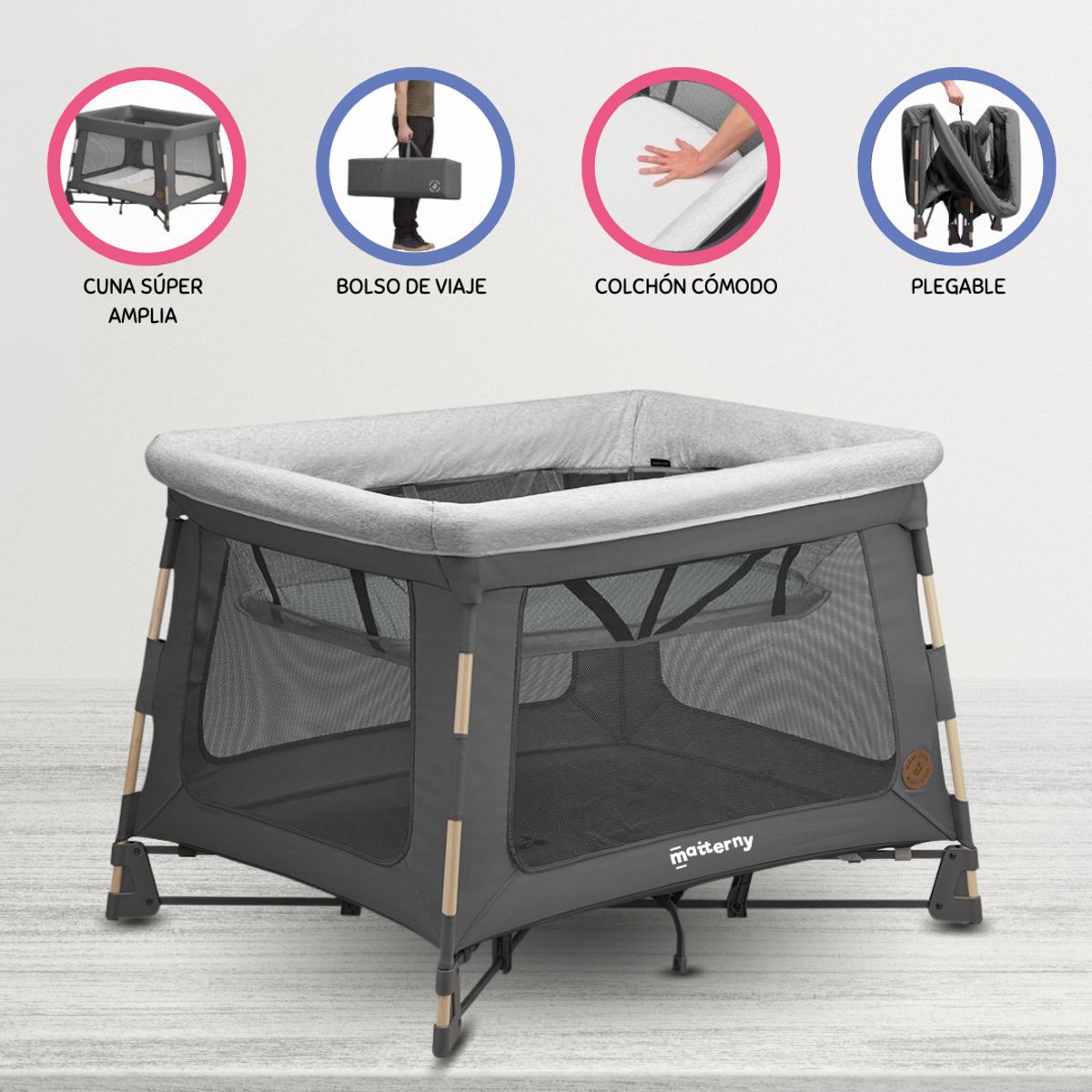 MAXI COSI - Cuna Corral para Bebés «PLAYARD SWIFT BEYOND» Gray