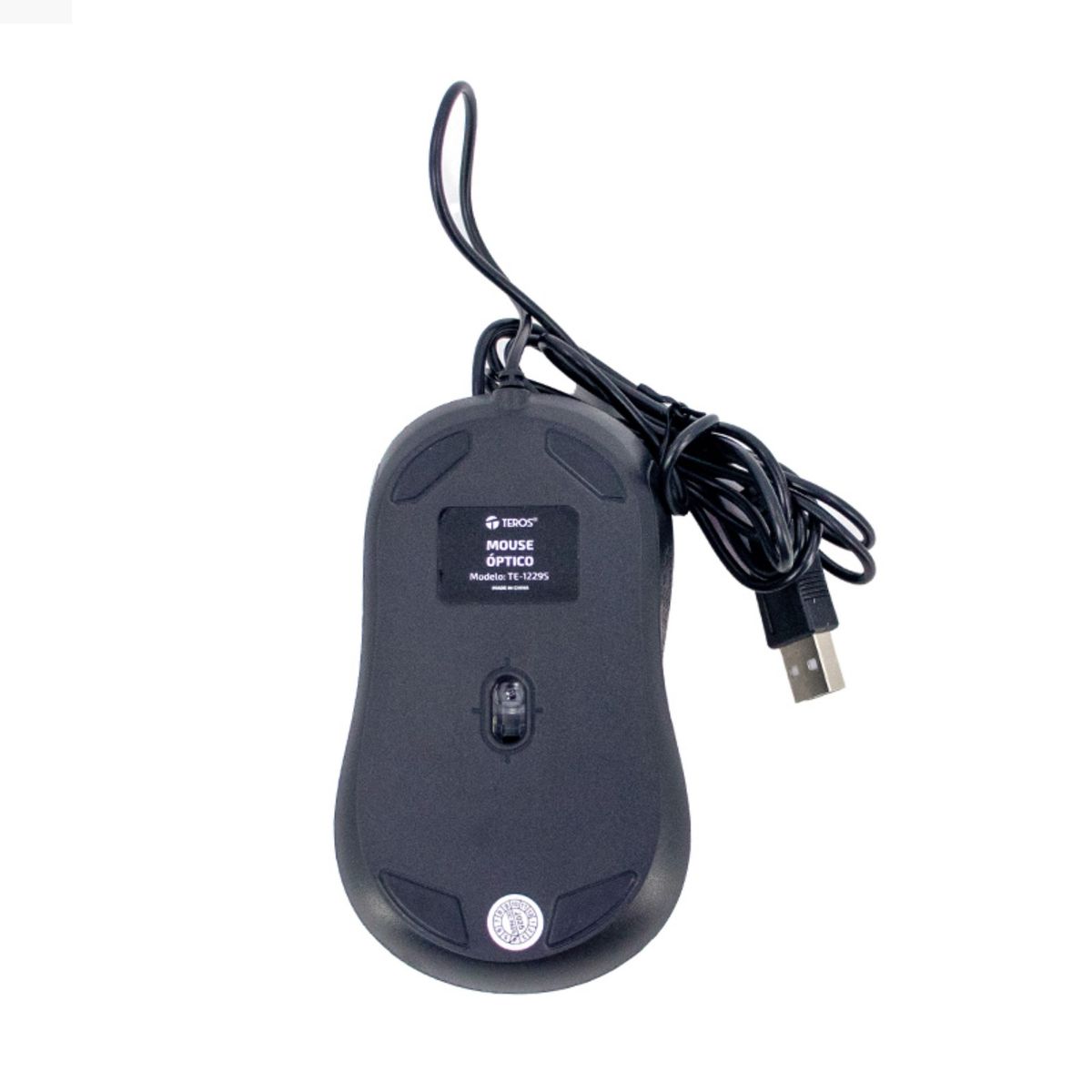 TEROS - MOUSE ÓPTICO TEROS TE-1229S, USB, 4 BOTONES, NEGRO