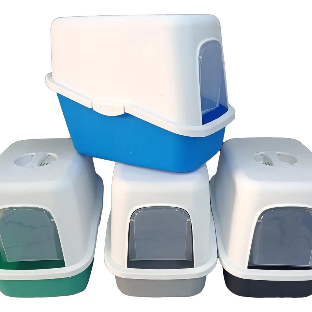 GENERICO - Arenero cerrado para gato Rect- Verde