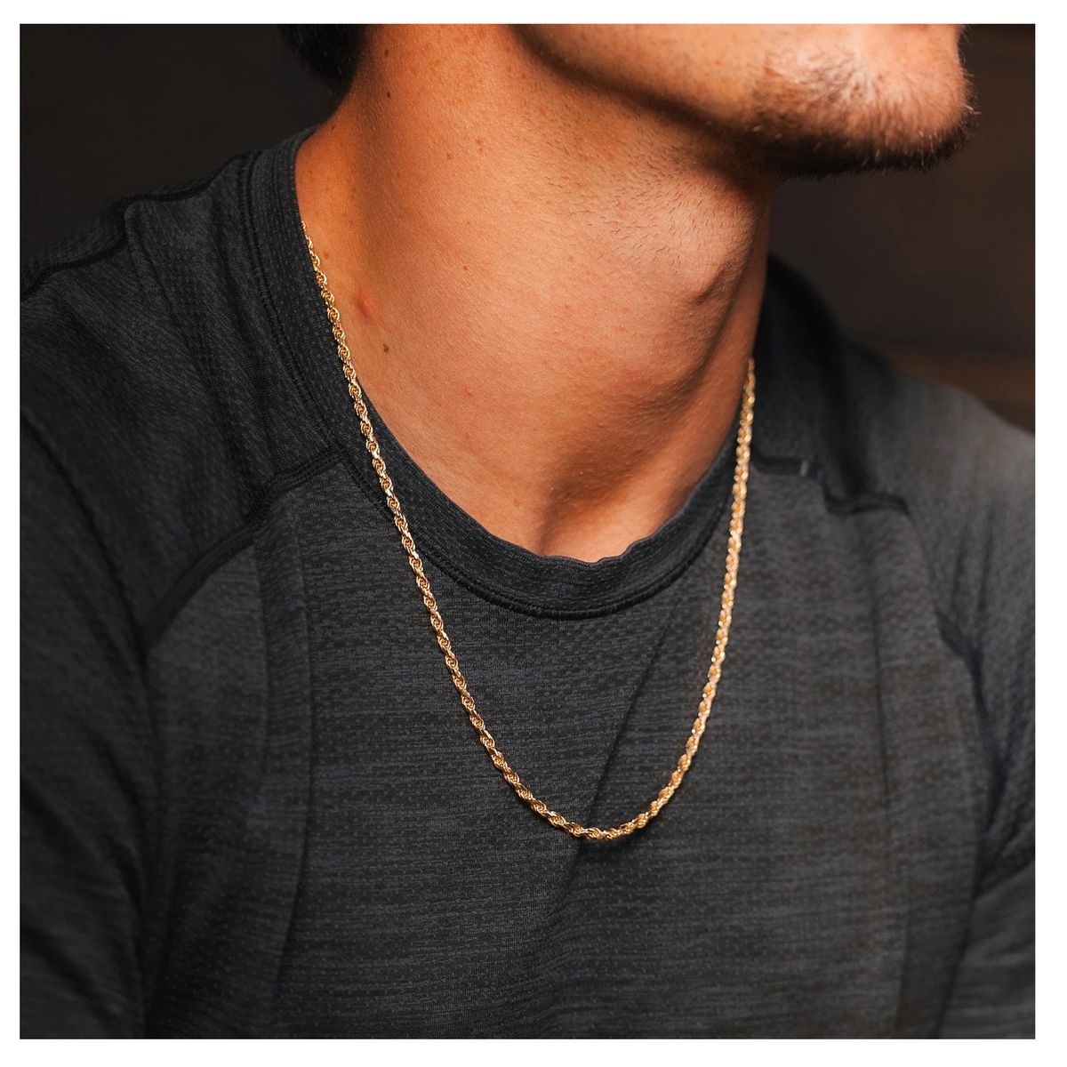 OEM - Cadena Hombre + Pulsera Torcida Delgada Set Acero Inoxidable 316L