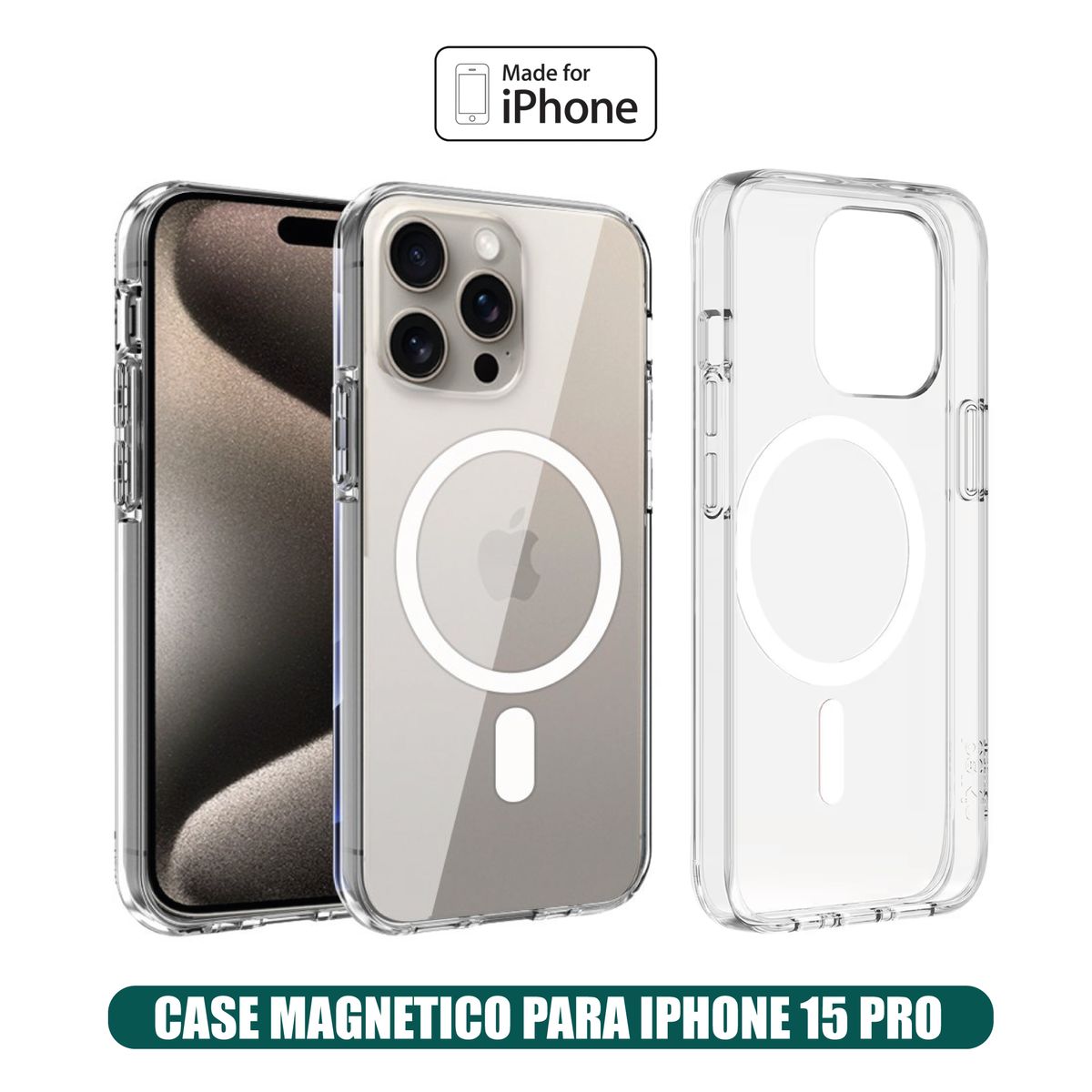 GENERICO - Case Magnetico Transparente iPhone 15 Pro (Magsafe)