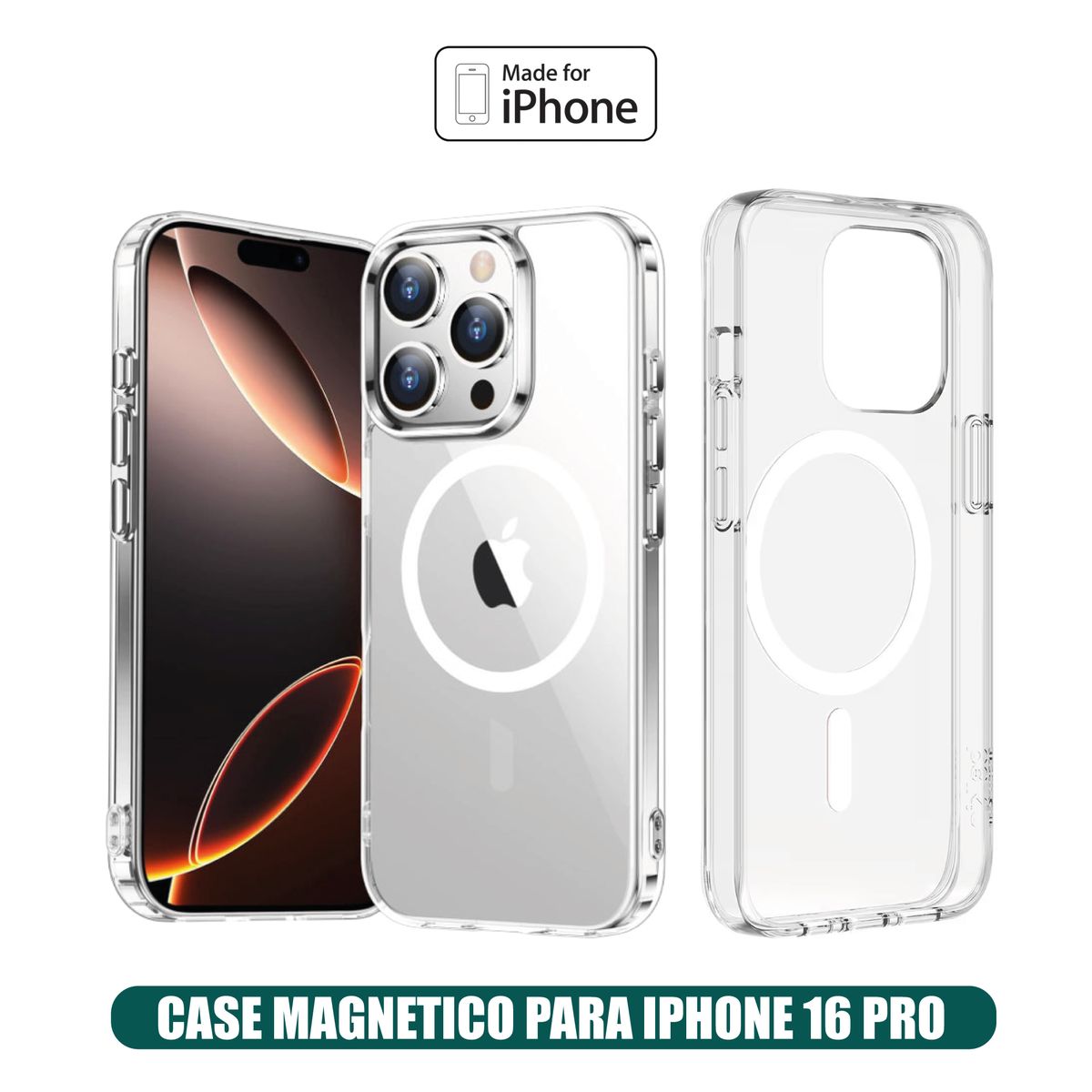 GENERICO - Case Magnetico Transparente iPhone 16 Pro (Magsafe)
