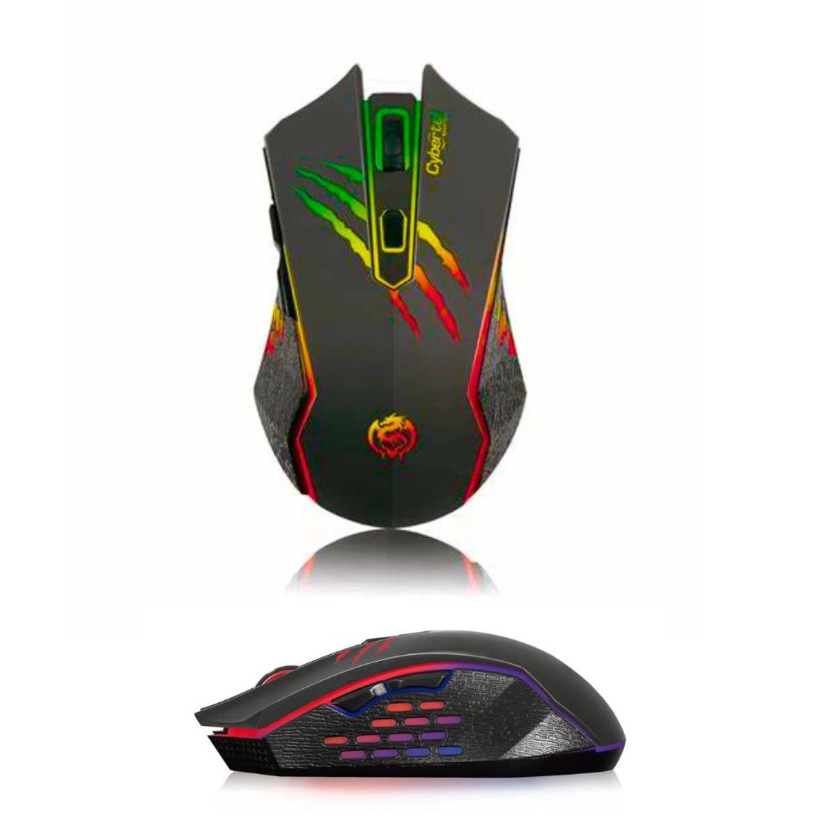 CYBERTEL - Kit Gamer 4en1Audífono Halion+mouse +teclado Luces Led+ Pad