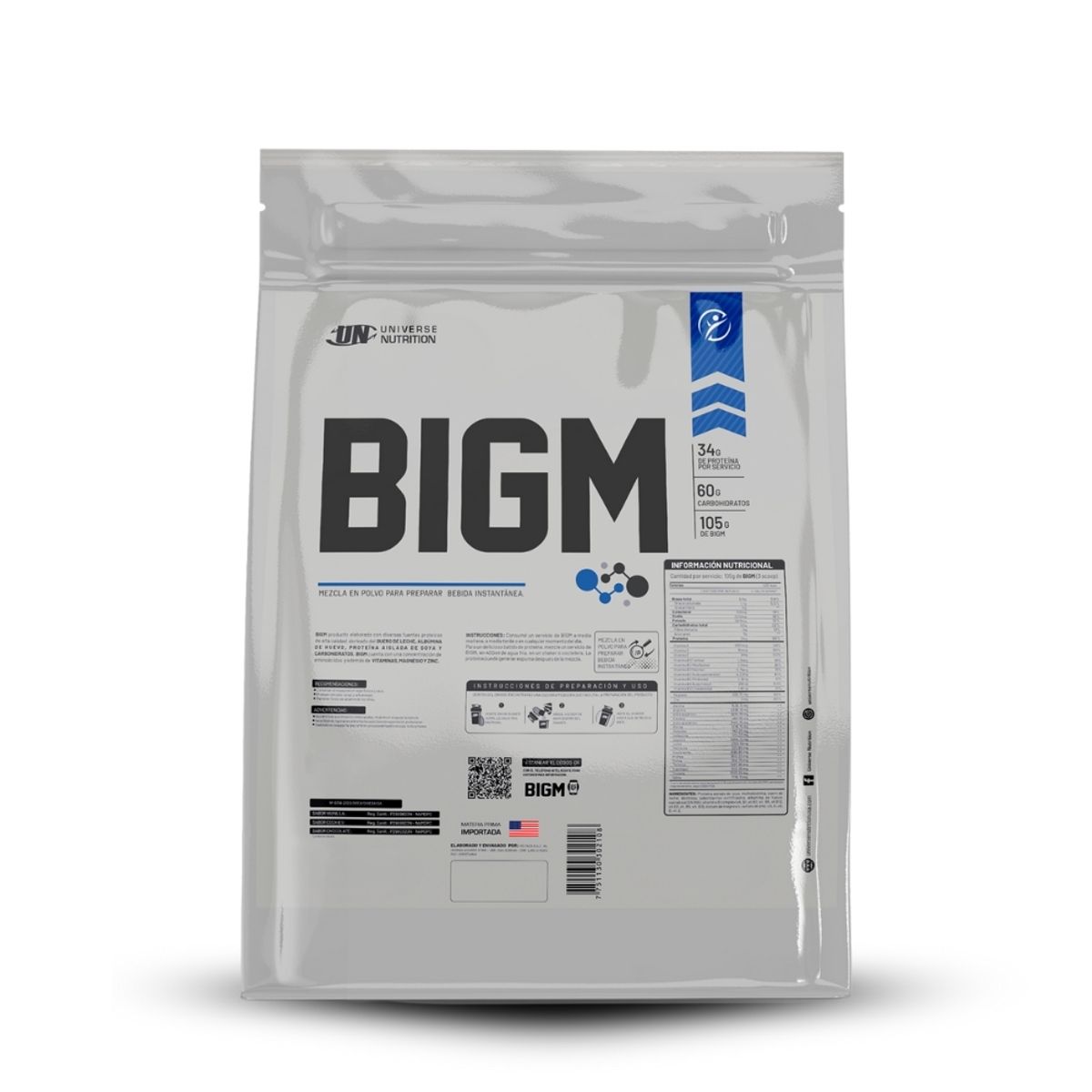 UNIVERSE NUTRITION - Proteína UN Bigm 3 Kg Chocolate+Universe Nutrition 150Gr+Straps