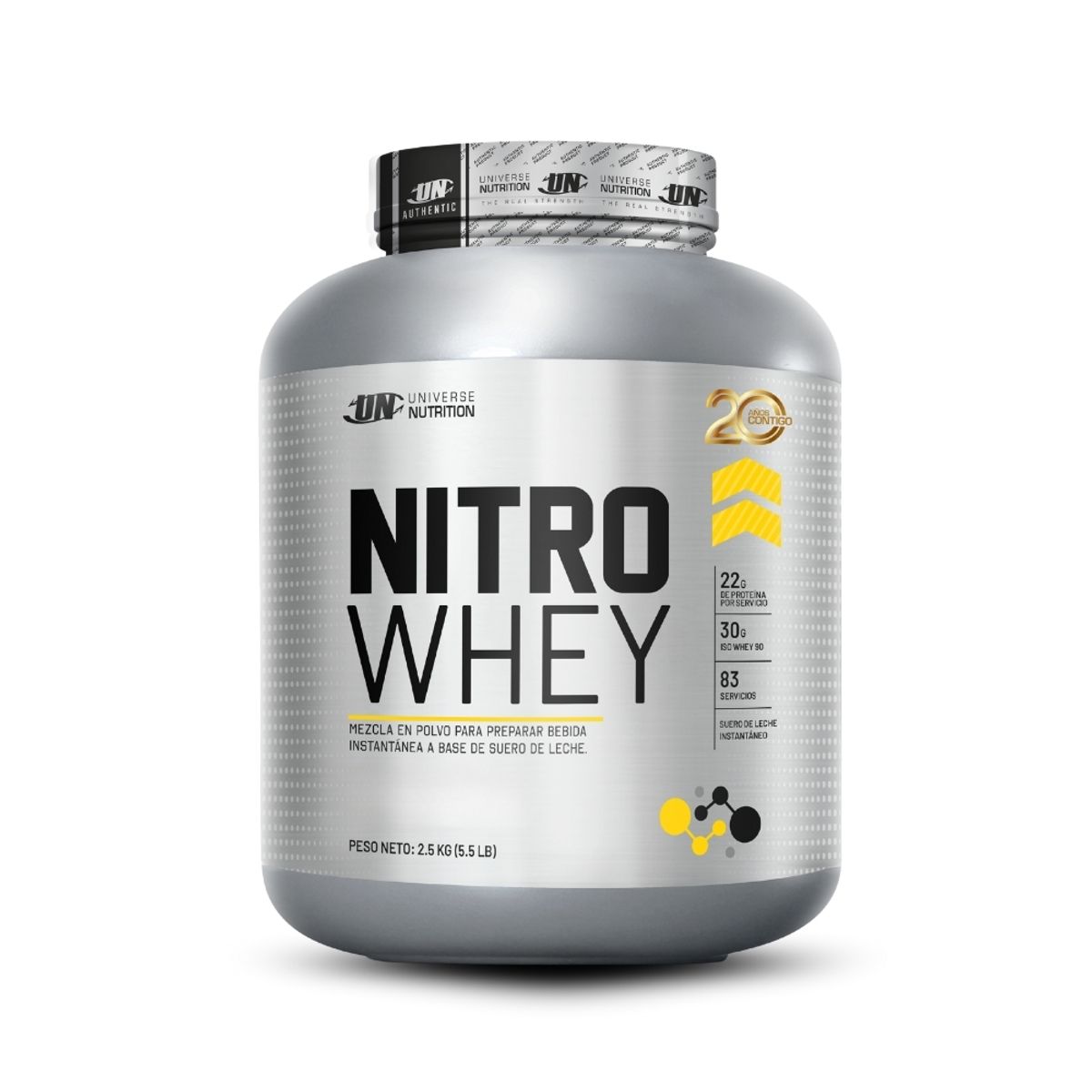 Universe Nutrition - Nitro Whey 2.5 kg Cookies+Universe Nutrition 150Gr+Straps