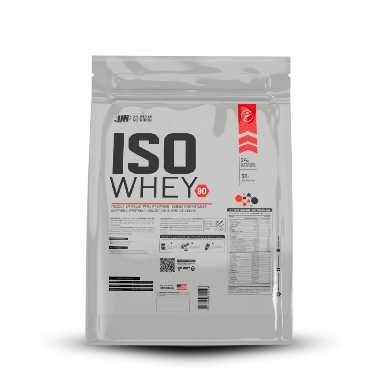 UNIVERSE NUTRITION - Iso Whey 90 de 5 kg Chocolate+Creatina Universe Nutrition 150Gr+Straps