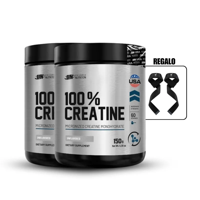 UNIVERSE NUTRITION - Creatina Monohidratada Universe Nutrition 150Gr Pack X2+Straps