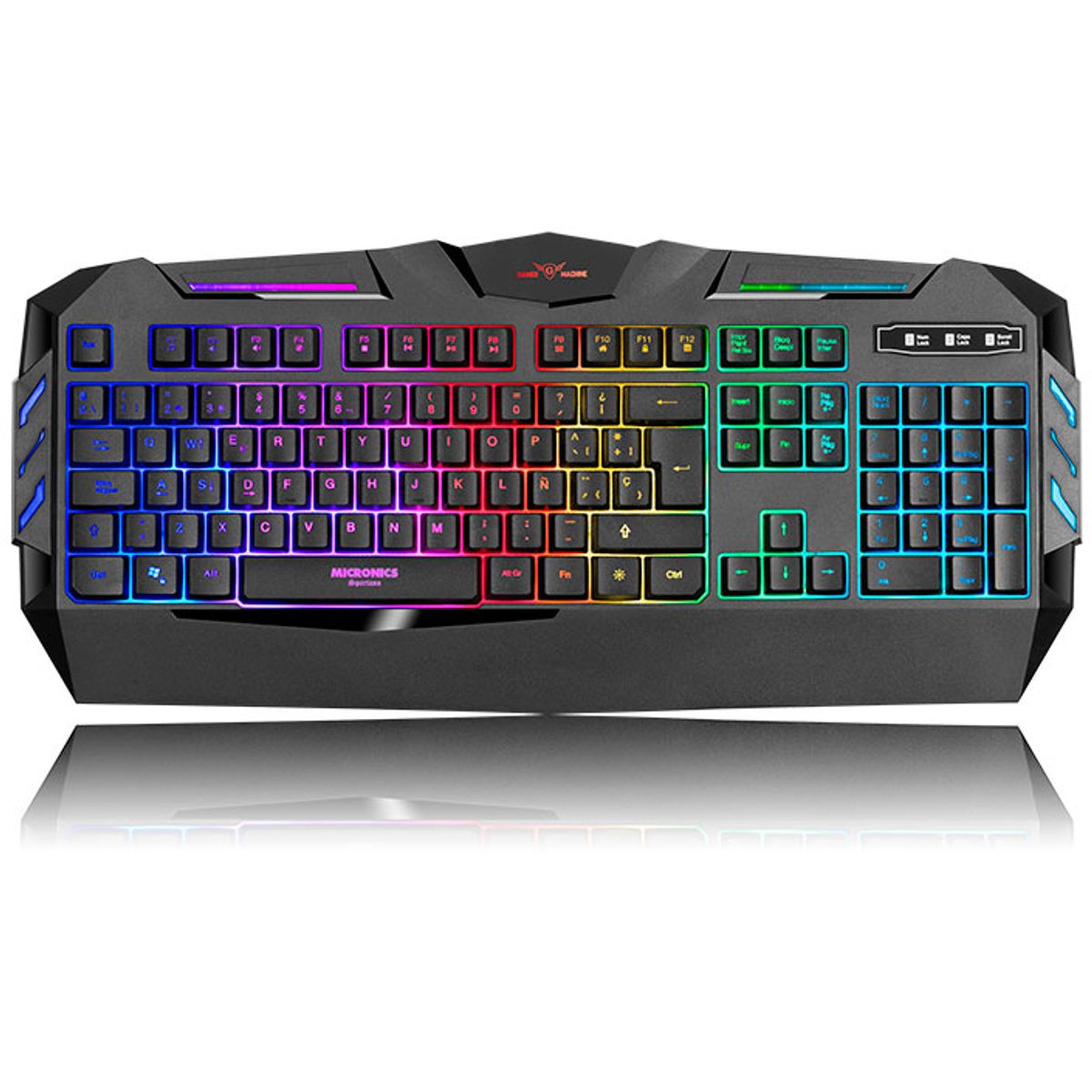 MICRONICS - Teclado Gamer Micronics Spartano Mic K807 Luces Rgb Multicolor