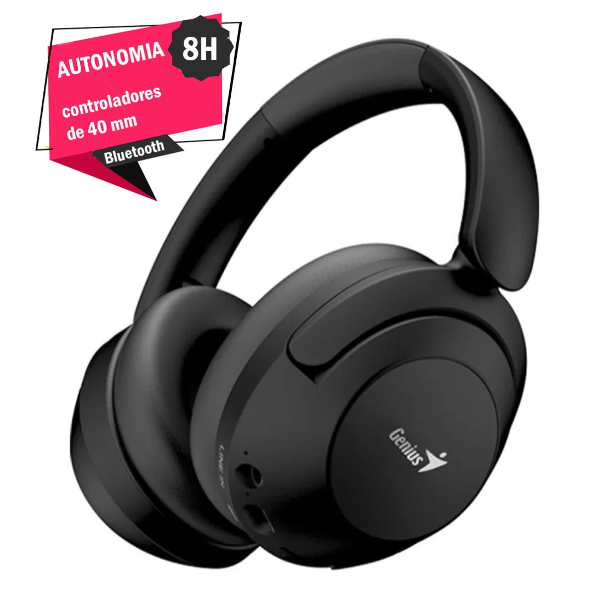GENIUS - AUDIFONO CMICROF GENIUS HS-810BT BT 40MM PLEGABLE BLACK