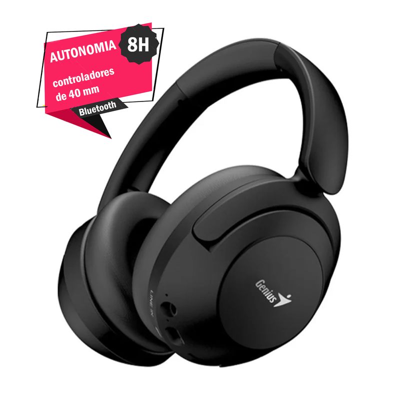 GENIUS - AUDIFONO CMICROF GENIUS HS-810BT BT 40MM PLEGABLE BLACK