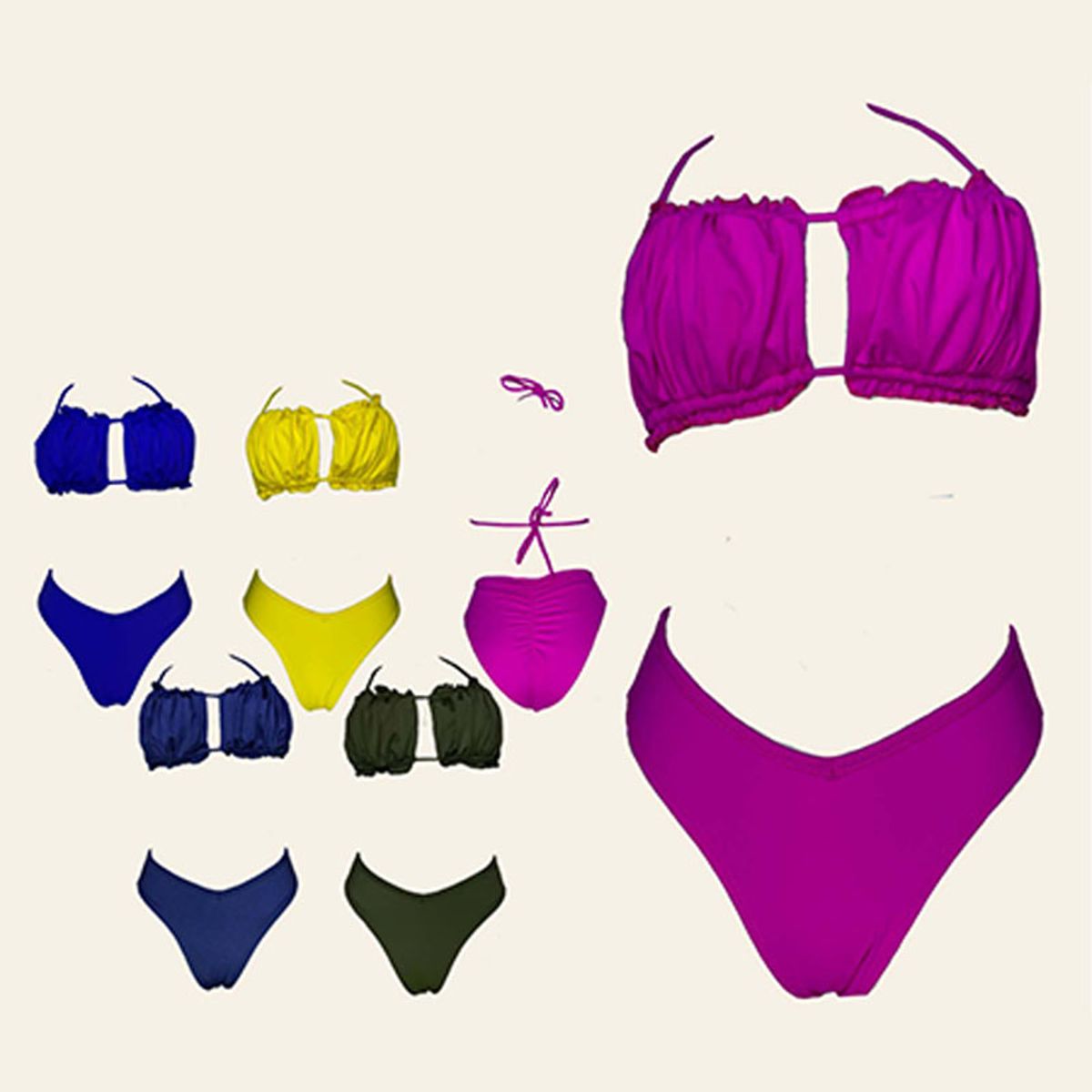 GENERICO - Bikini Licra UV Juana de GL-30 Color Negro