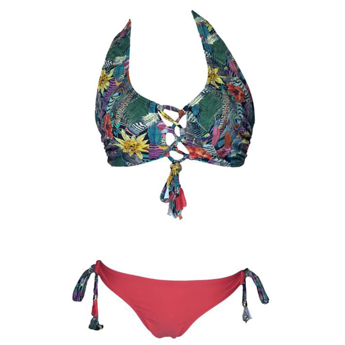 GENERICO - Bikini Licra UV Corset Edicion Limitada rojo GL-22