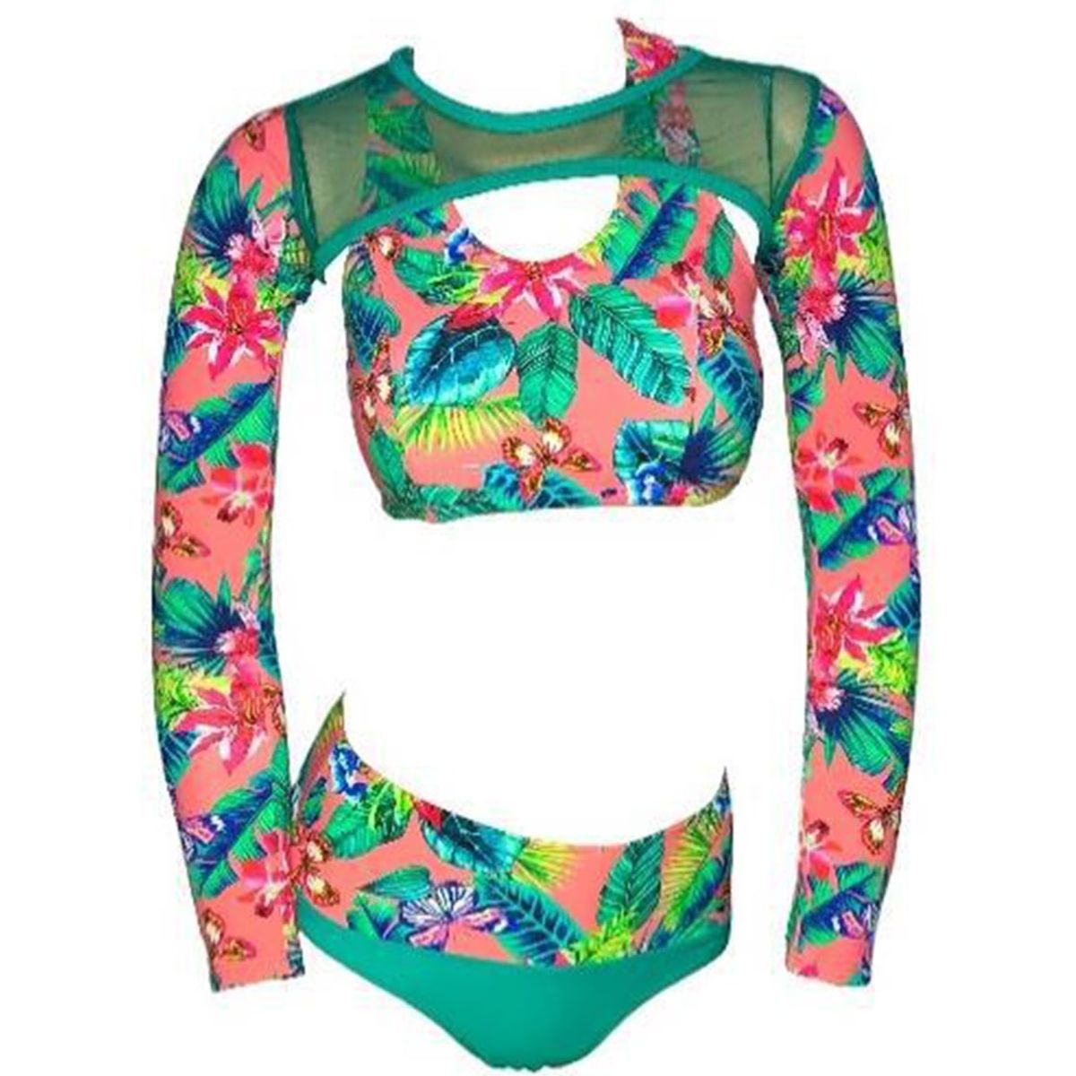 GENERICO - Ropa de baño Mujer Brenda Verde-3 pzas GL-50