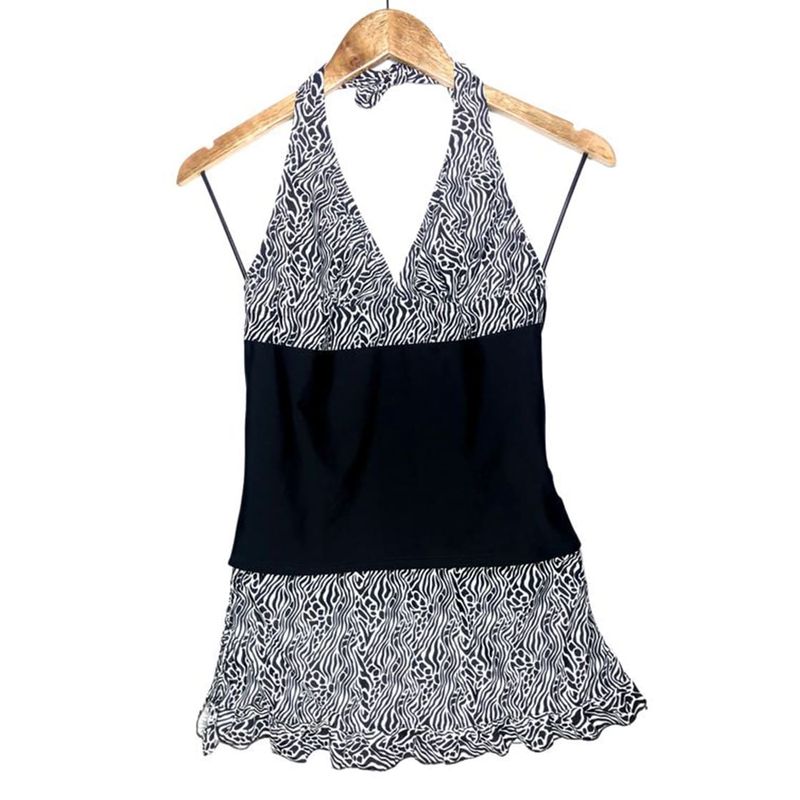 GENERICO - Ropa de Baño Polo Con Falda Catalina de Aragón negro GL-32