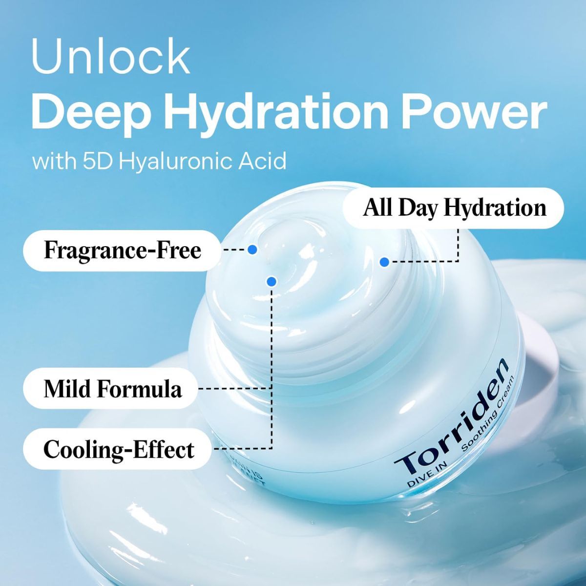 GENERICO - Torriden Dive-In Low Molecular Hyaluronic Acid Soothing Cream 100ml