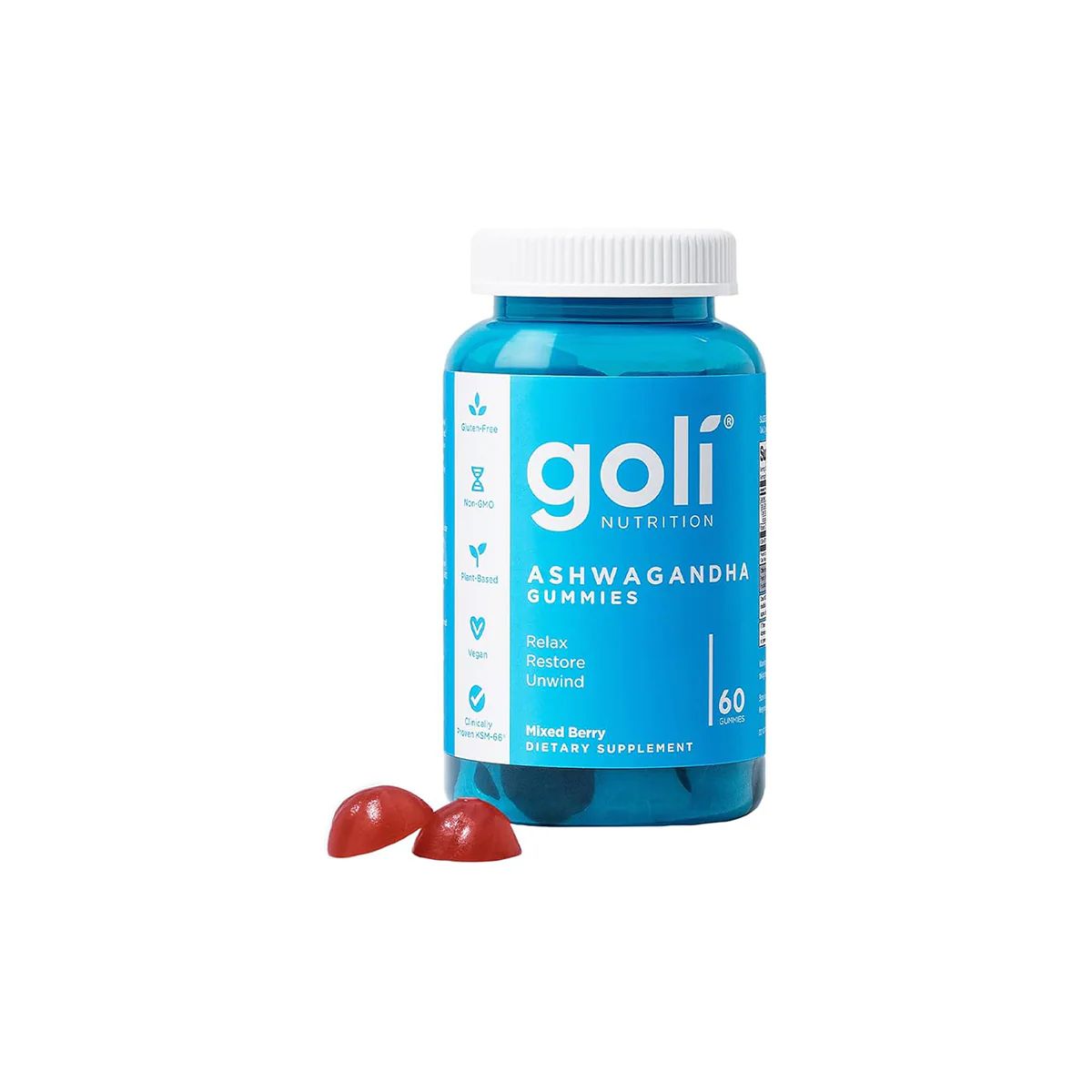 GOLI NUTRITION - Goli Nutrition Ashwagandha Suplemento Natural 60 gomitas premium