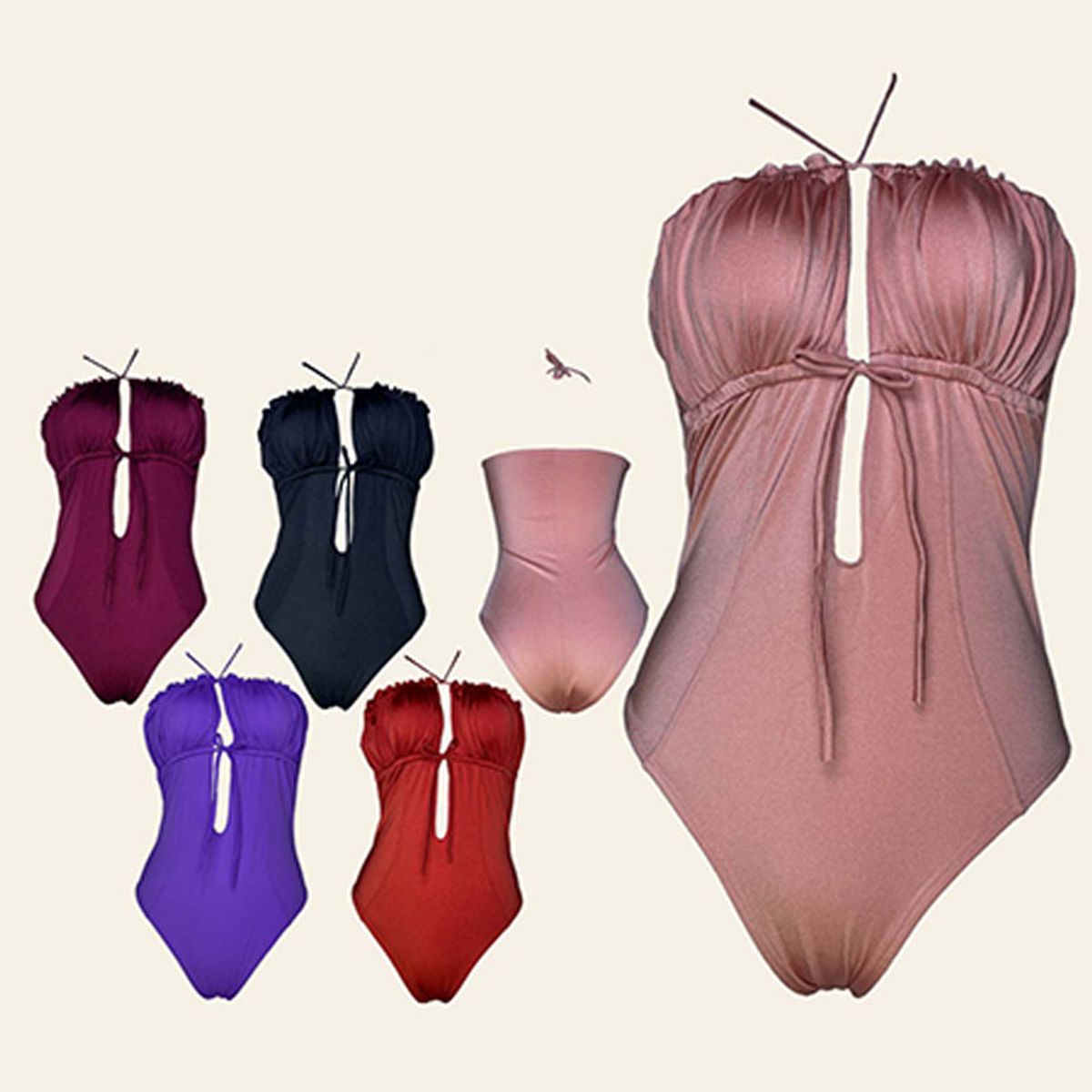 GENERICO - Enterizo Licra UV Anne Marie de la Trémoïlle GL-30 Color Rosado