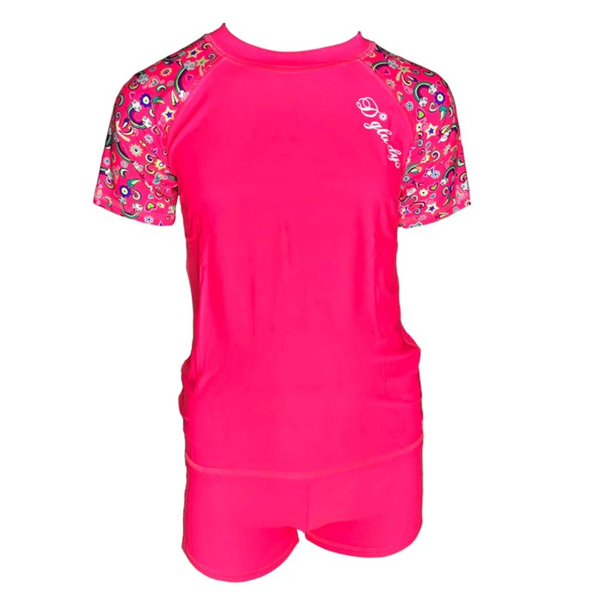GENERICO - Conjunto Niña Manga Corta Color Fucsia GL-42