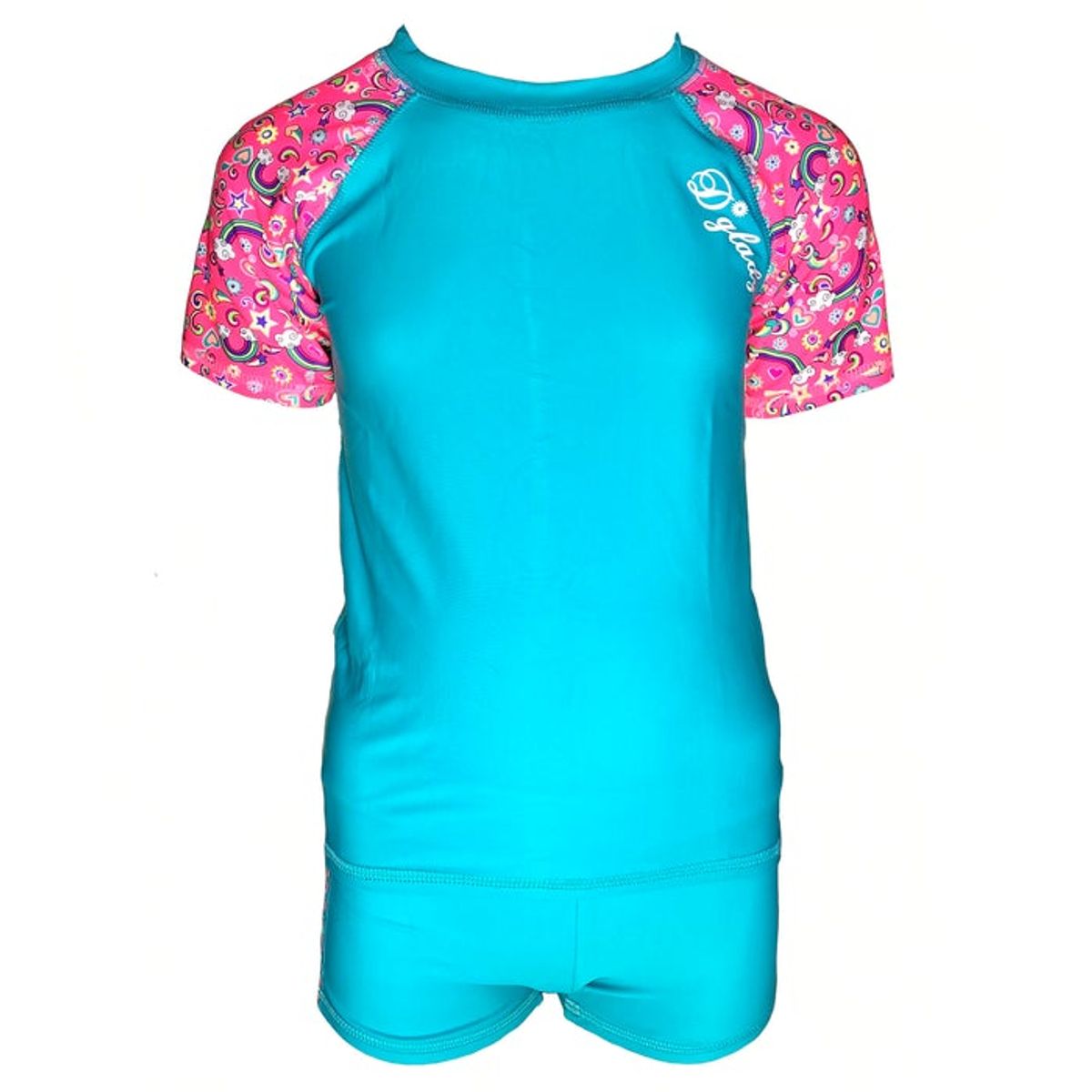 GENERICO - Conjunto Niña Manga Corta Color Verde Agua GL-42