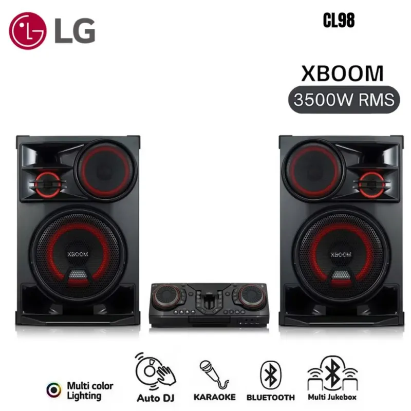 LG - Minicomponente LG Xboom CL98 Bluetooth 3500W RMS - Negro