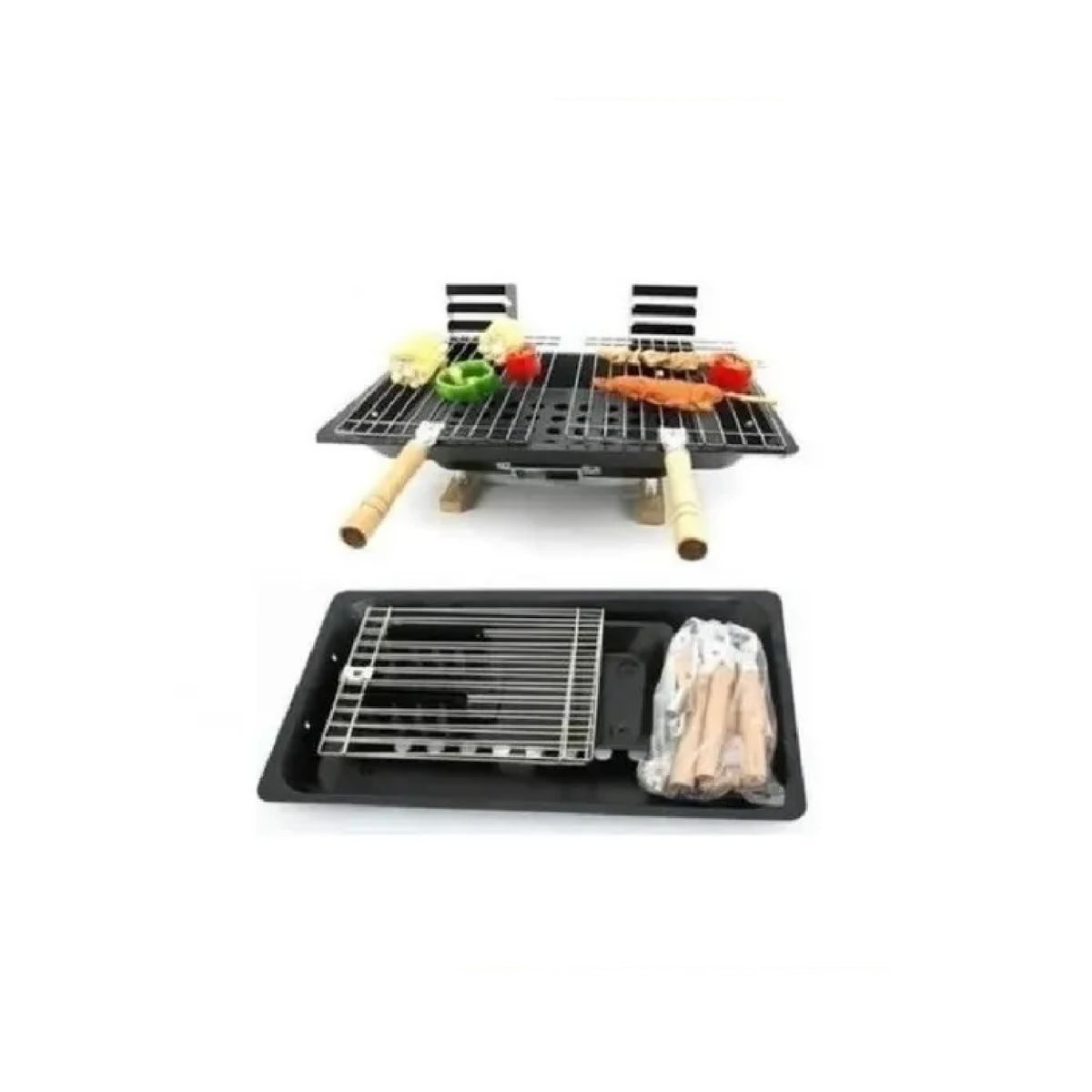 OTTOWARE - Parrillera Doble Portatil para Carbon