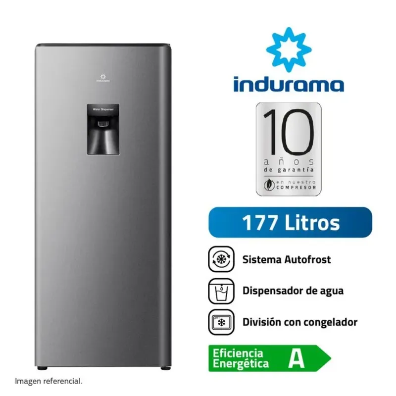 INDURAMA - Refrigeradora Indurama Top Mount Autofrost 177Lt RI-289D - Croma