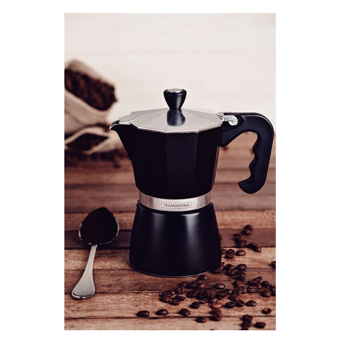 TRAMONTINA - CAFETERA EXPRESSO ITALIANA TRAMONTINA NEGRO 320 ML